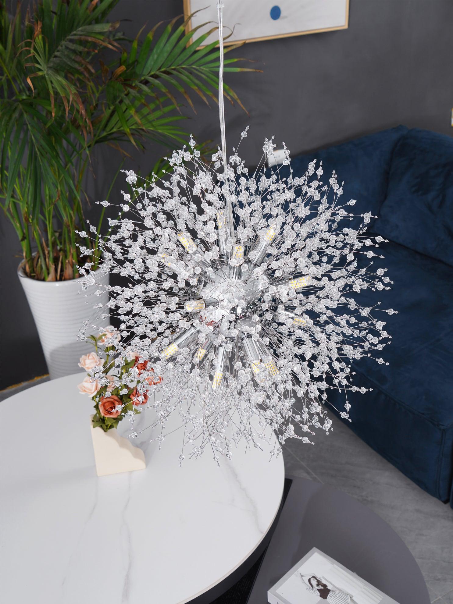 Lustra Chandelier Crystal Dandelion with Crystals - Letslighting