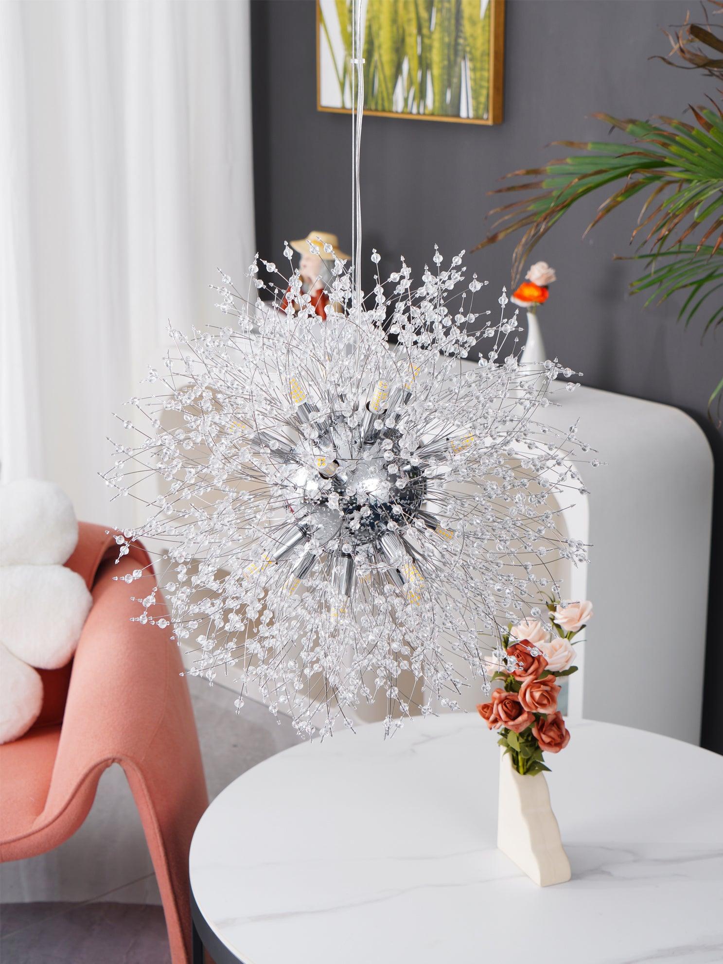 Lustra Chandelier Crystal Dandelion with Crystals - Letslighting