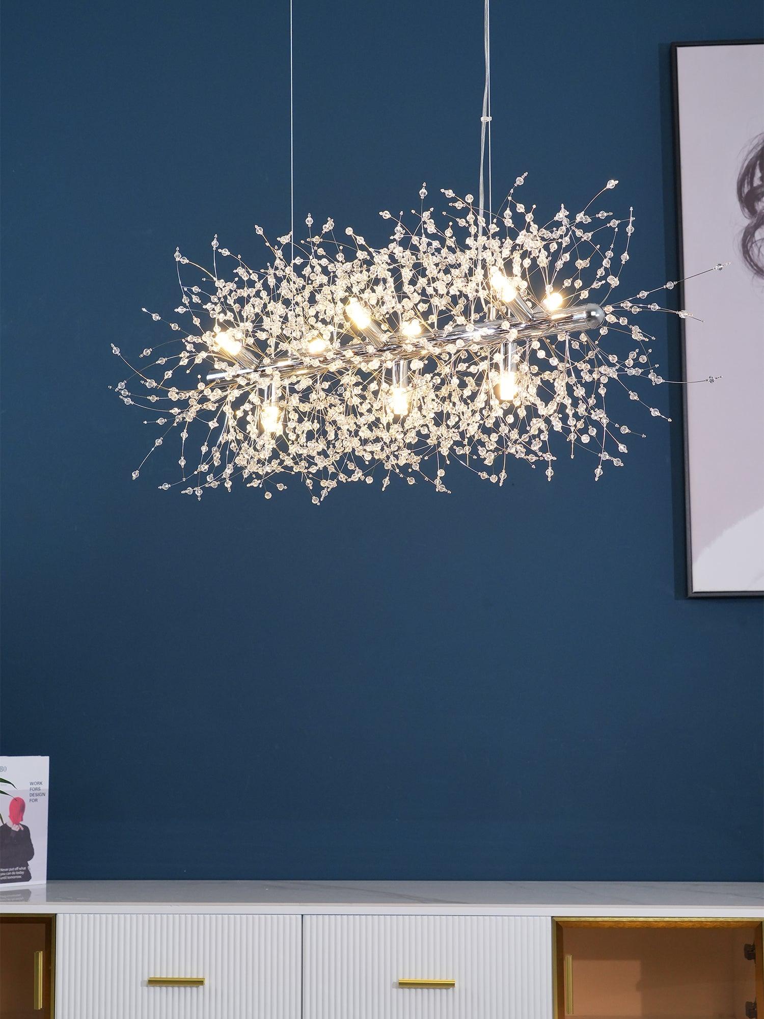 Lustra Chandelier Crystal Dandelion with Crystals - Letslighting