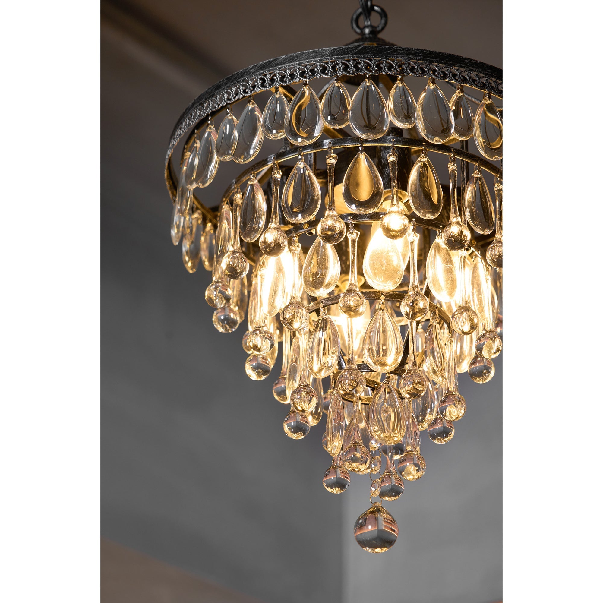 Blink Unique Inverted Pyramid Crystal Chandelier - Letslighting
