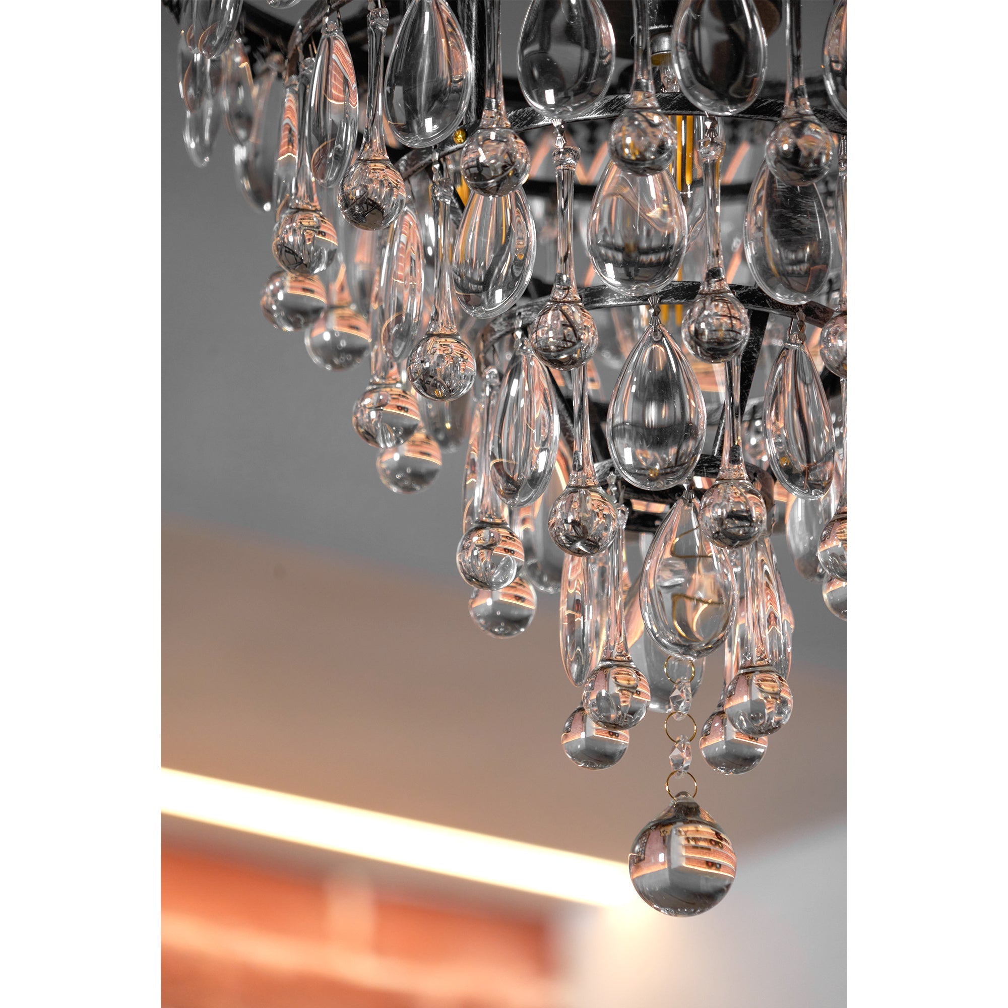 Blink Unique Inverted Pyramid Crystal Chandelier - Letslighting