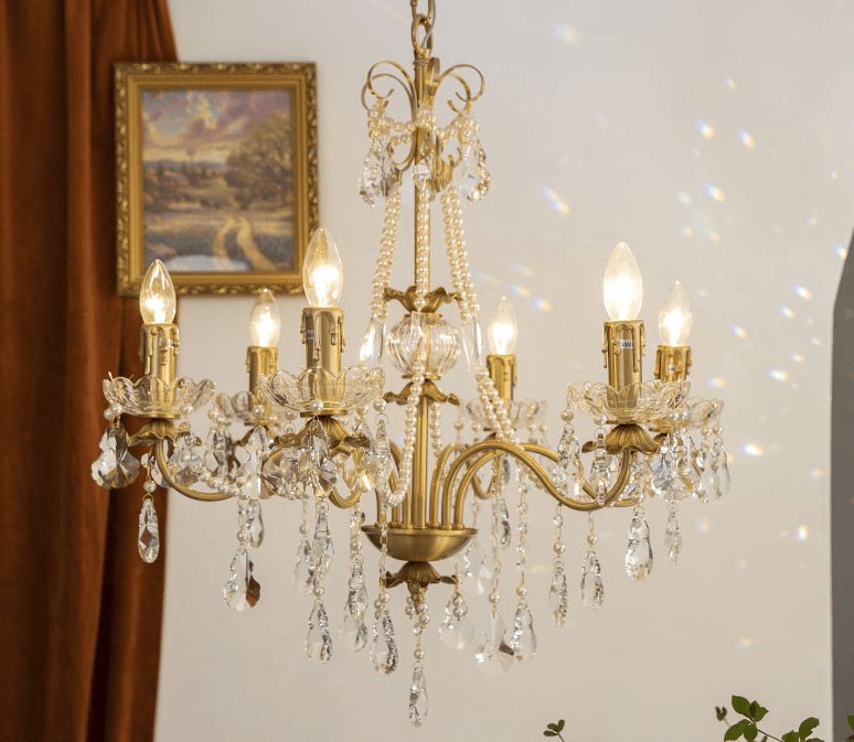 Lustra Chandelier Crystal Pearl - Letslighting