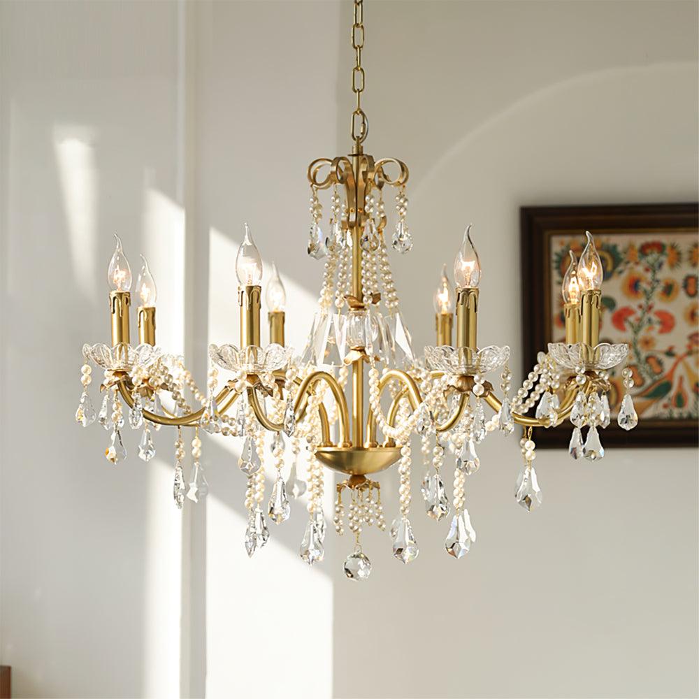 Lustra Chandelier Crystal Pearl - Letslighting