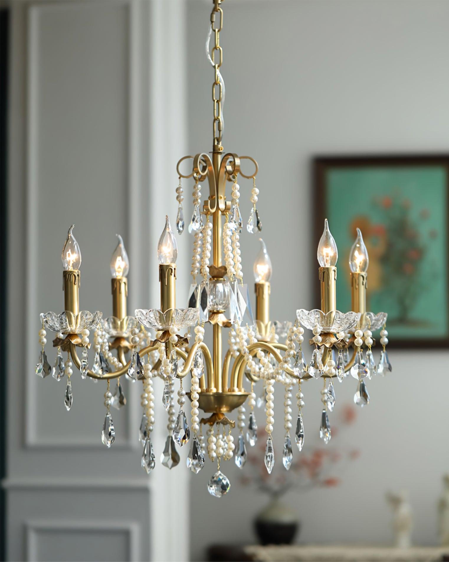 Lustra Chandelier Crystal Pearl - Letslighting