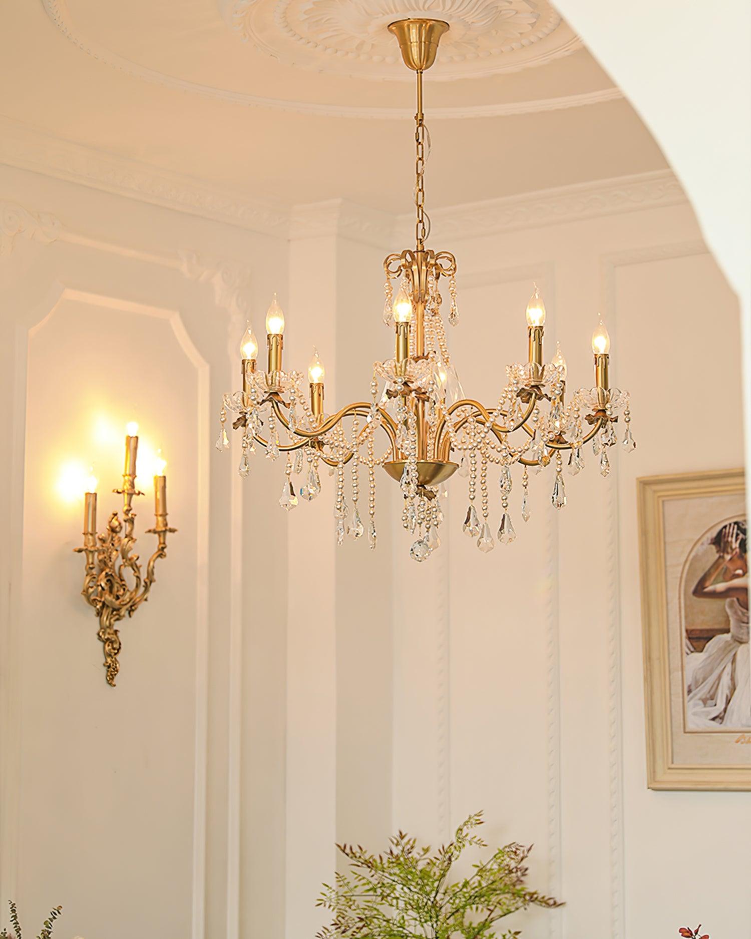 Lustra Chandelier Crystal Pearl - Letslighting