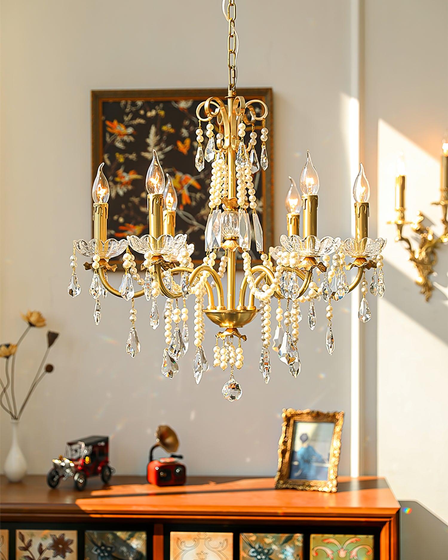 Lustra Chandelier Crystal Pearl - Letslighting