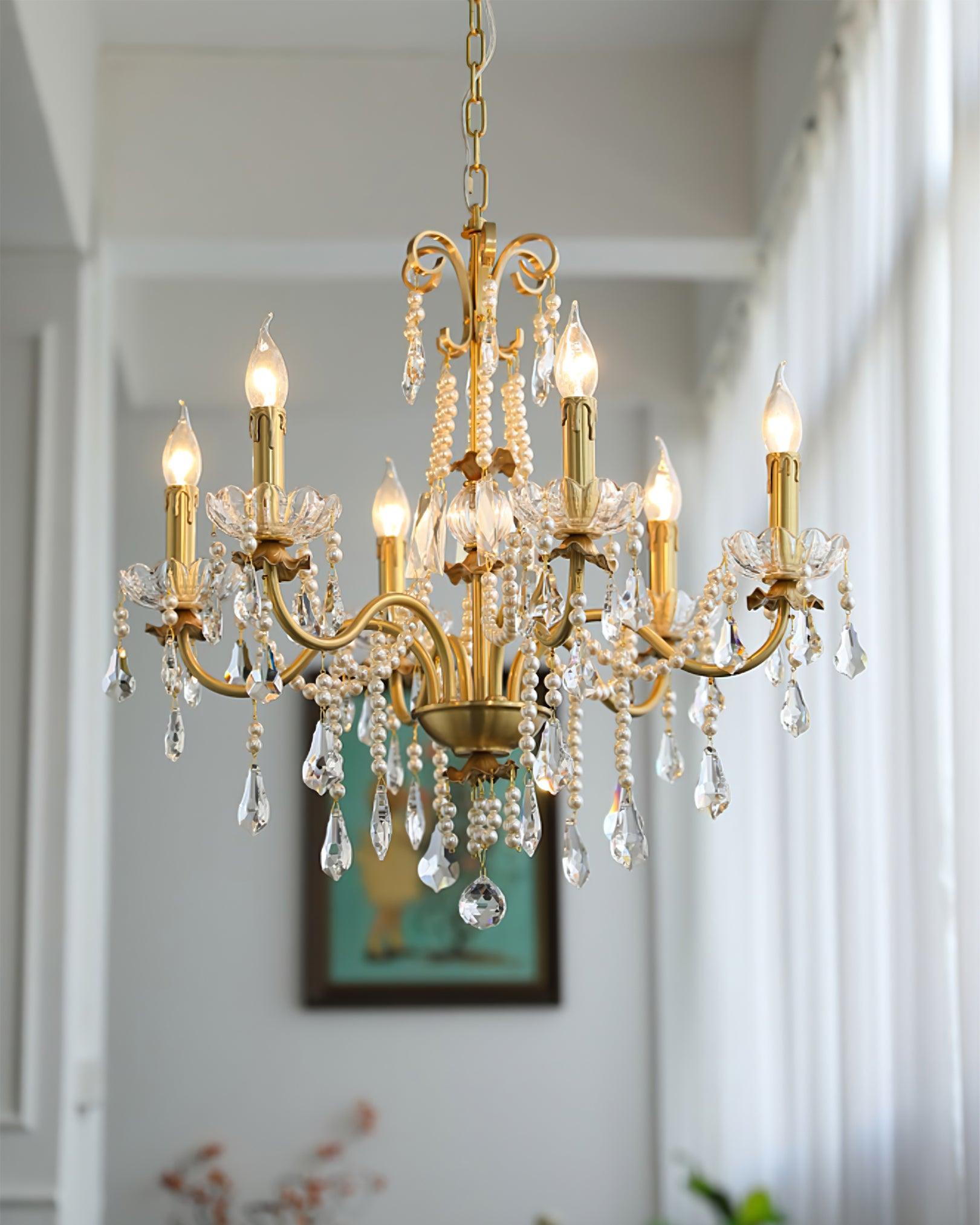 Lustra Chandelier Crystal Pearl - Letslighting