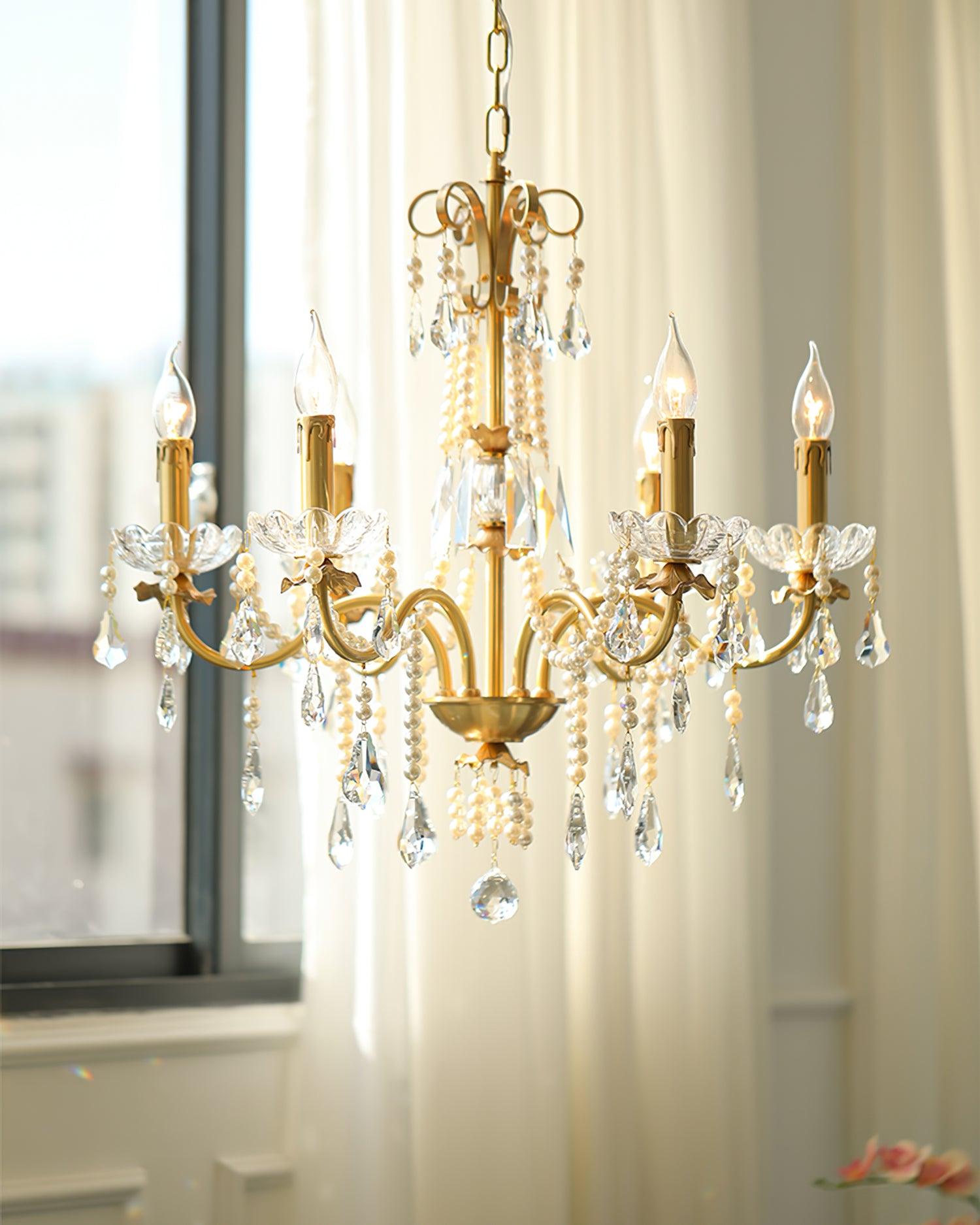 Lustra Chandelier Crystal Pearl - Letslighting