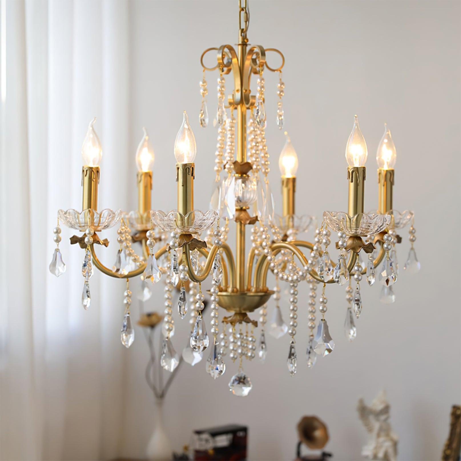 Lustra Chandelier Crystal Pearl - Letslighting