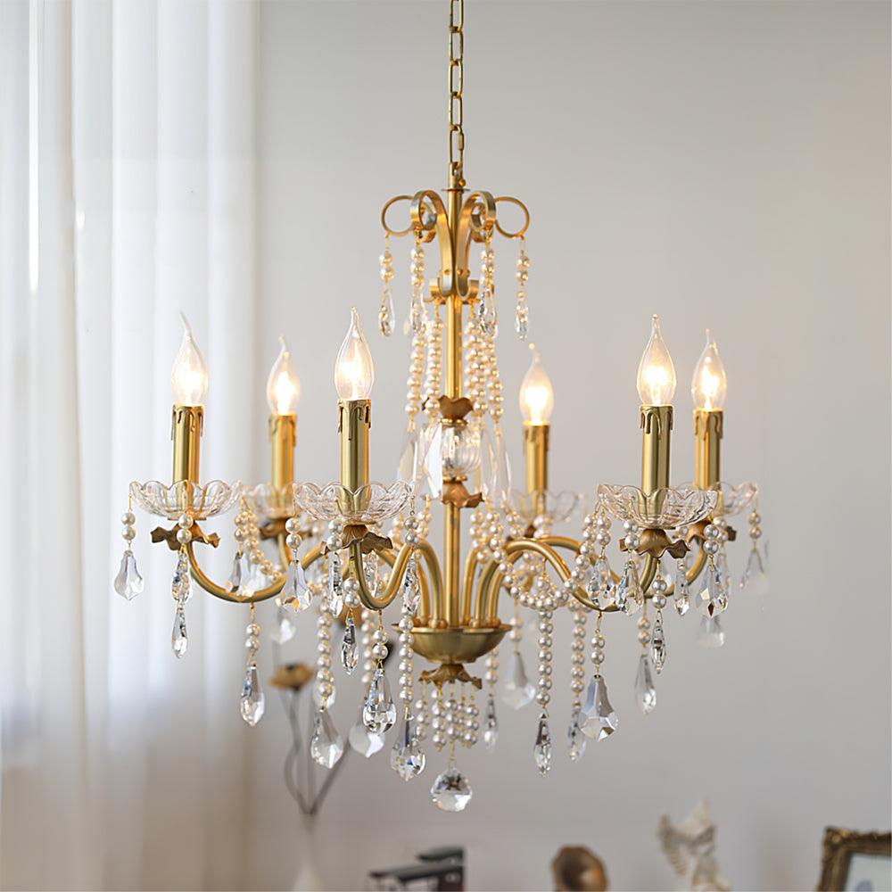 Lustra Chandelier Crystal Pearl - Letslighting