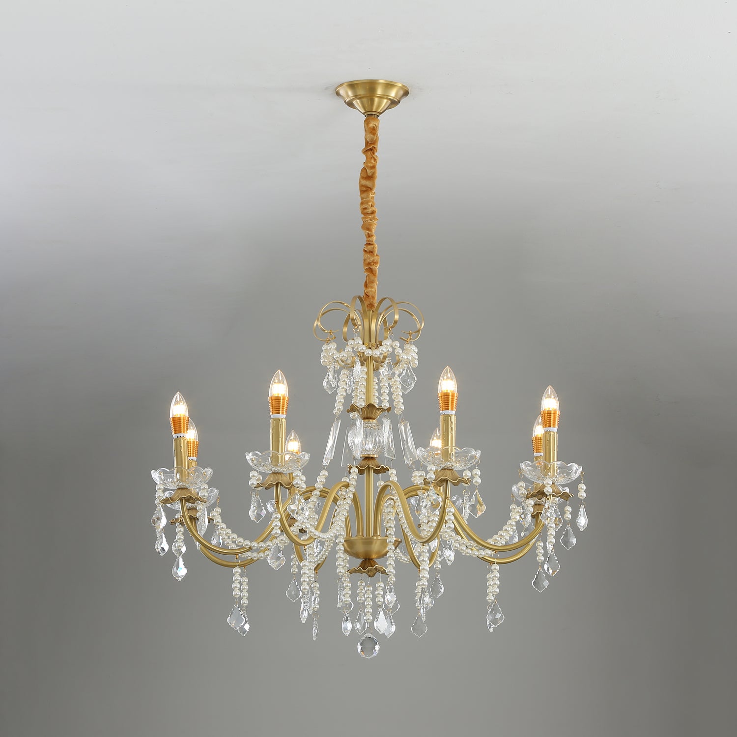 Lustra Chandelier Crystal Pearl - Letslighting