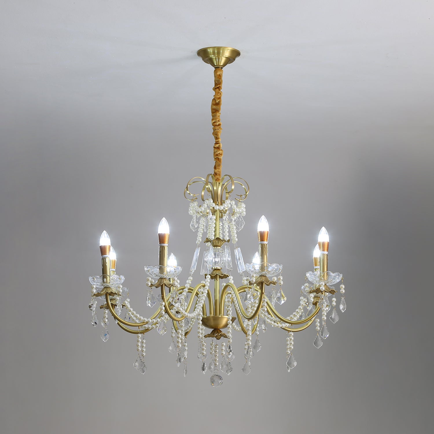 Lustra Chandelier Crystal Pearl - Letslighting