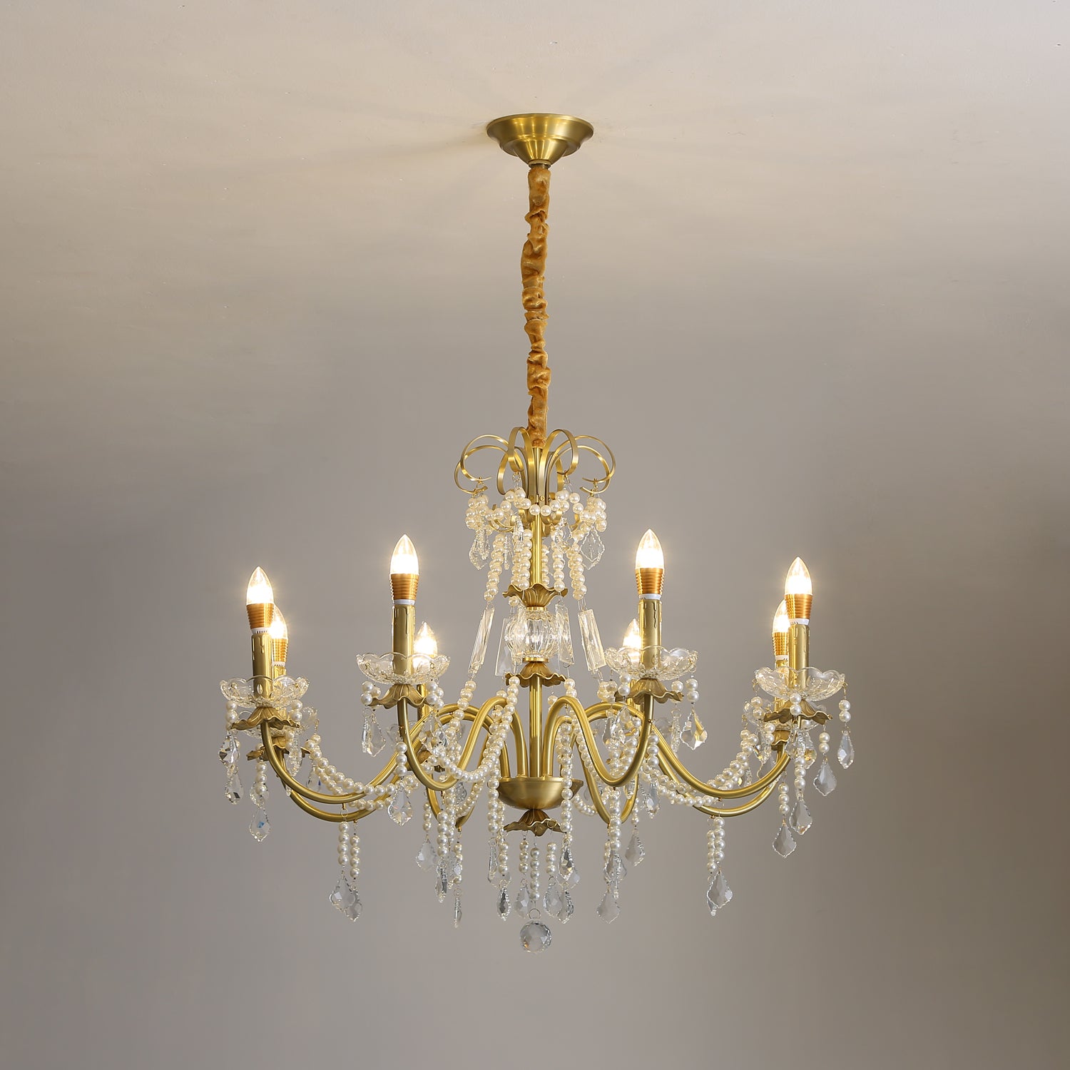 Lustra Chandelier Crystal Pearl - Letslighting