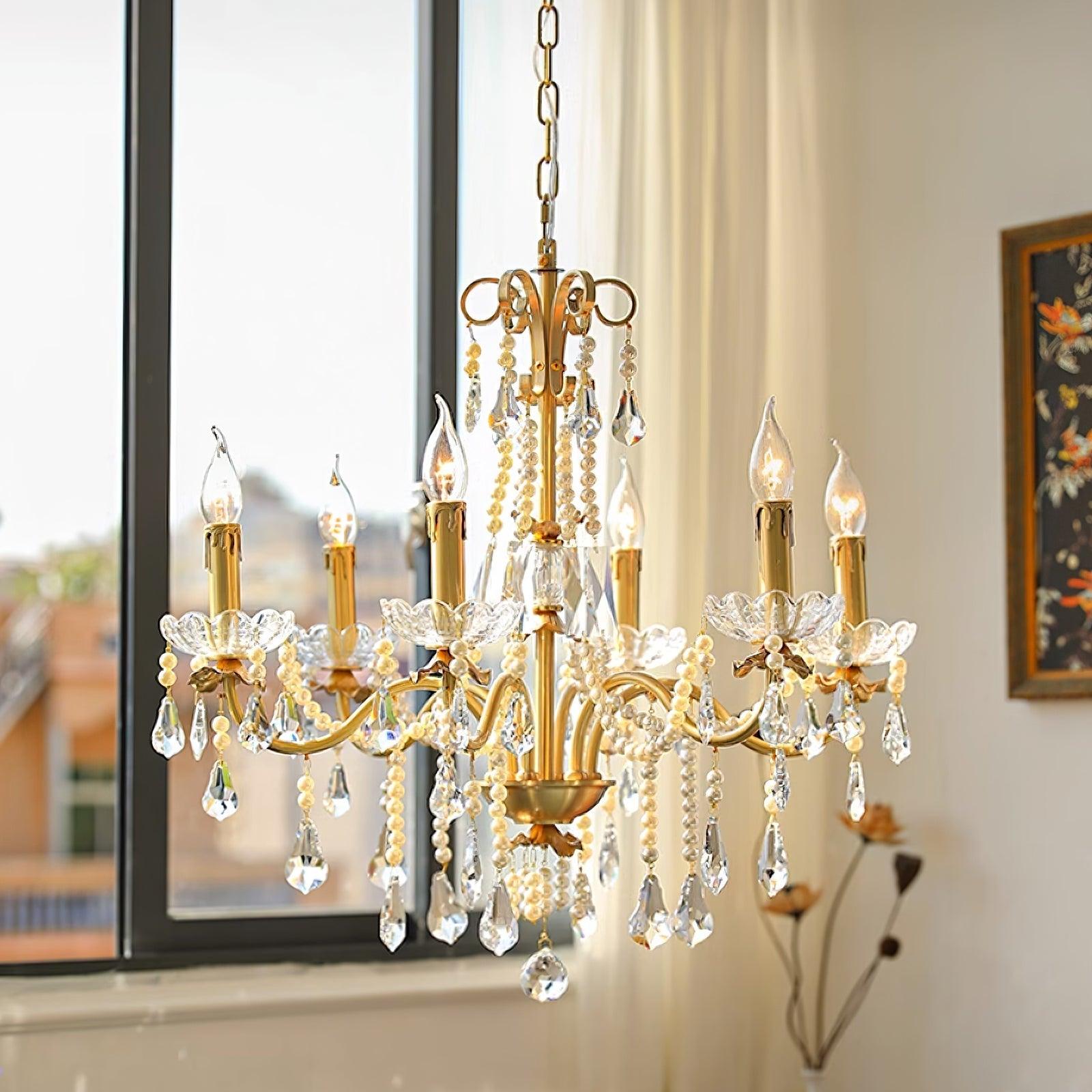 Lustra Chandelier Crystal Pearl - Letslighting