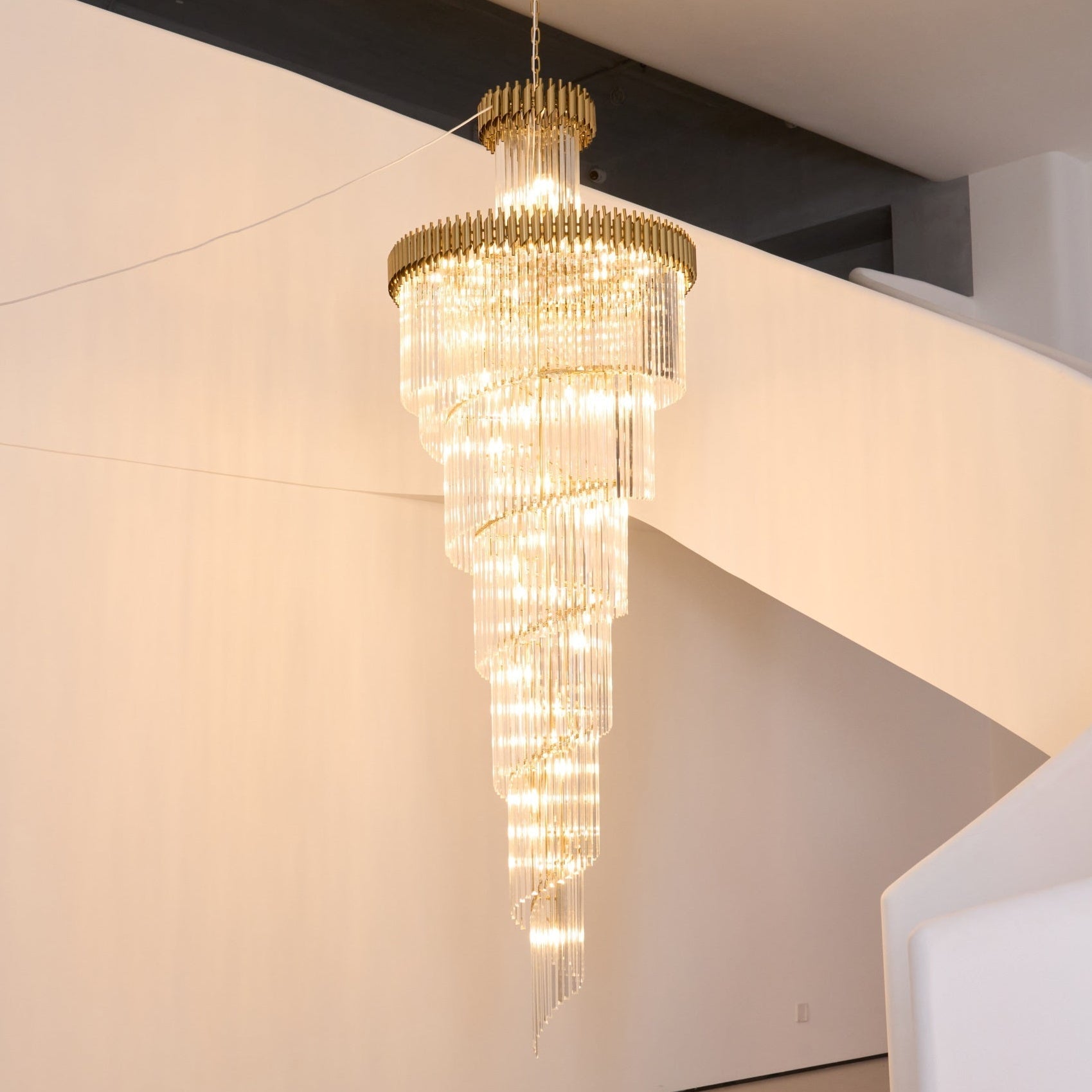 Eurmirila Crystal Spiral Chandelier - Letslighting