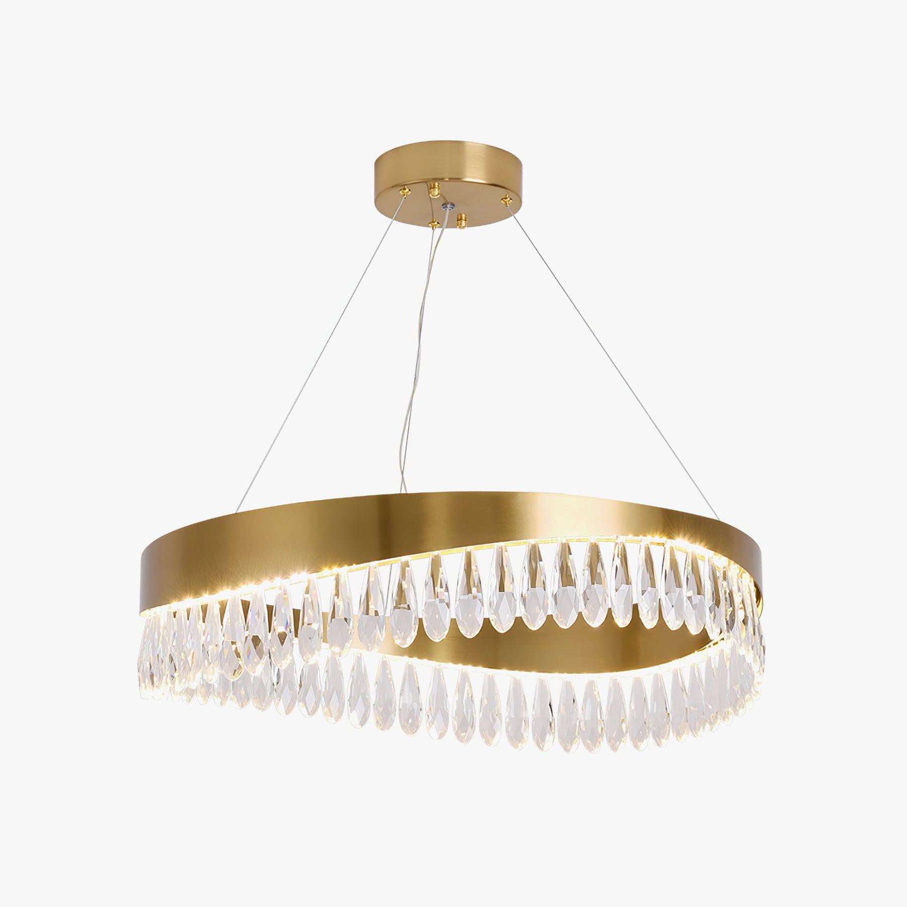 Lustra Chandelier Crystal Ring LED Polished - Letslighting