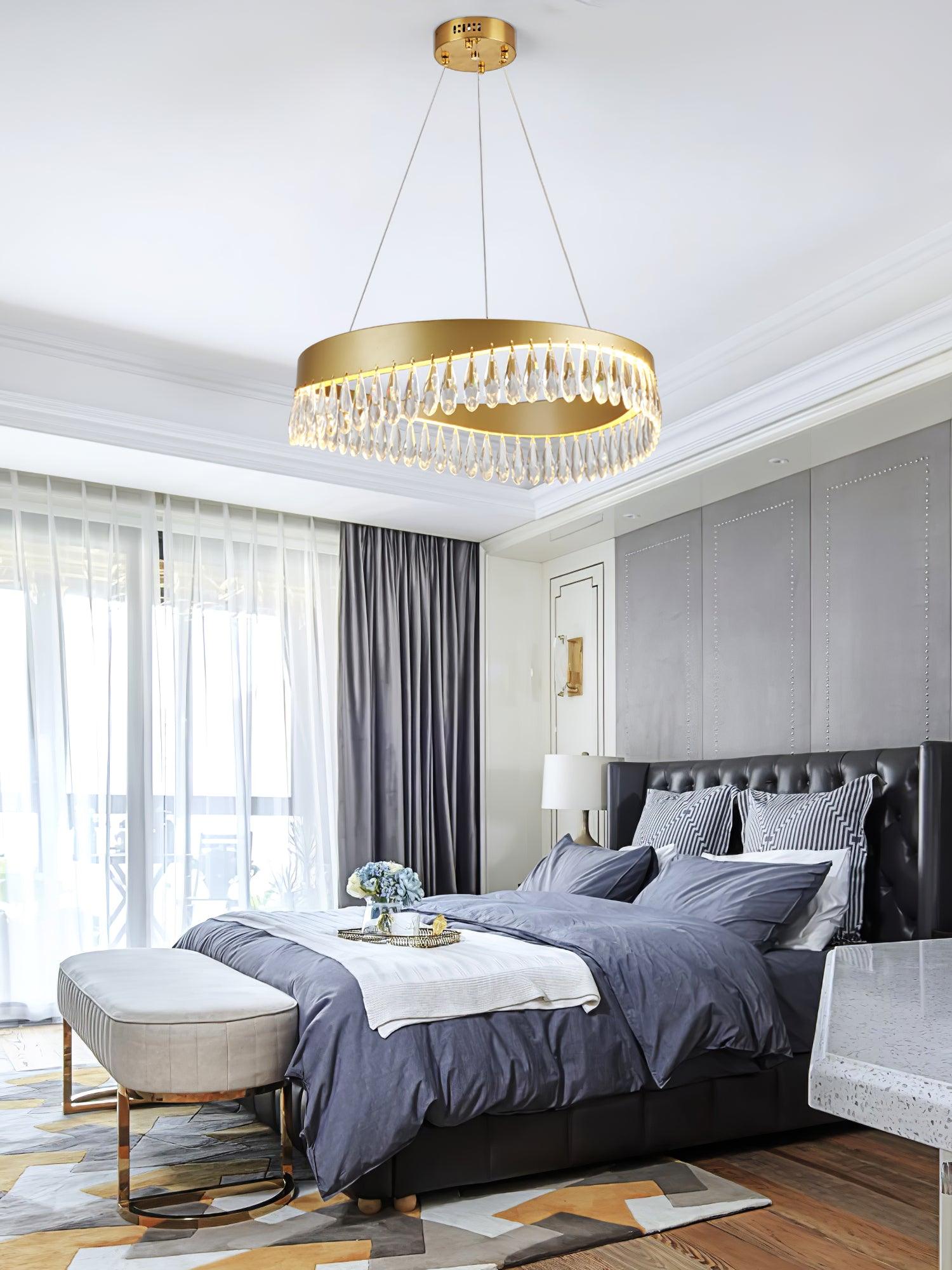 Lustra Chandelier Crystal Ring LED Polished - Letslighting