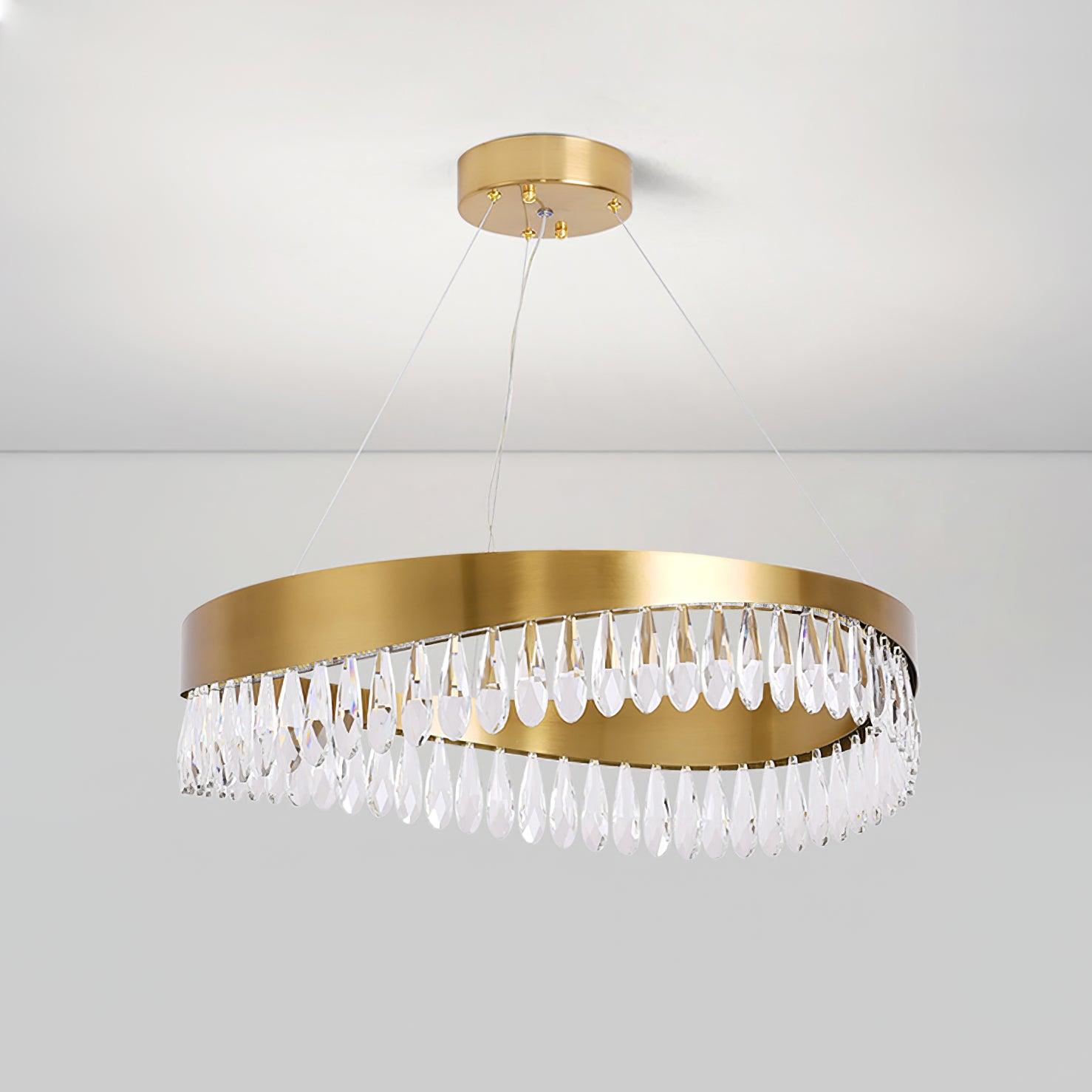 Lustra Chandelier Crystal Ring LED Polished - Letslighting