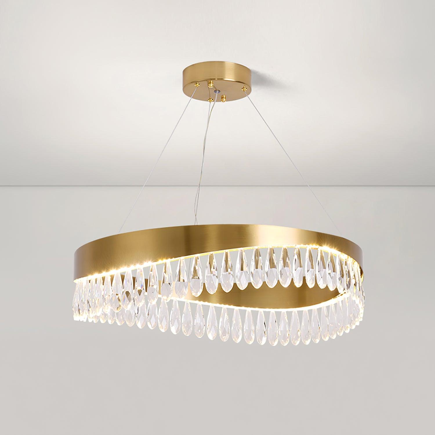 Lustra Chandelier Crystal Ring LED Polished - Letslighting