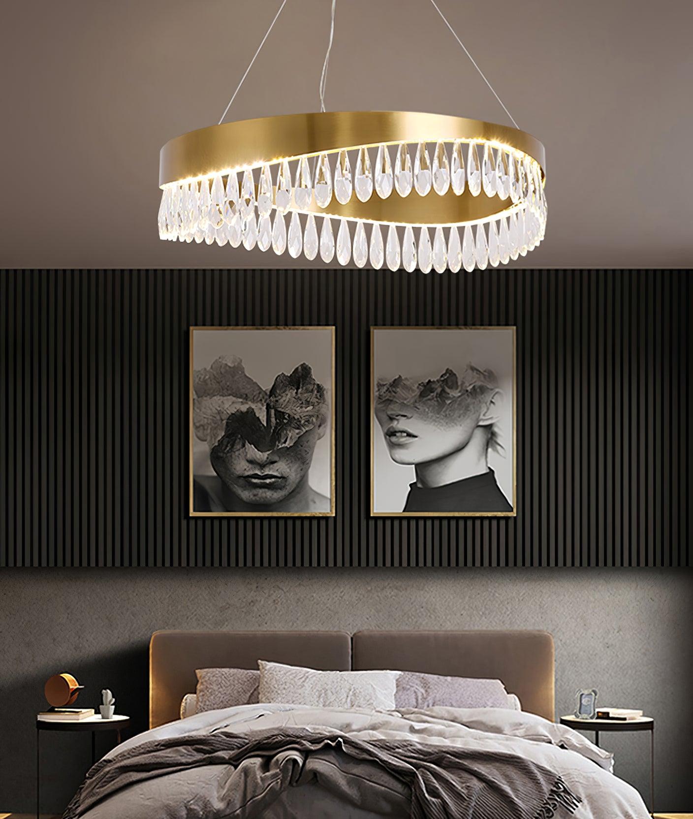 Lustra Chandelier Crystal Ring LED Polished - Letslighting