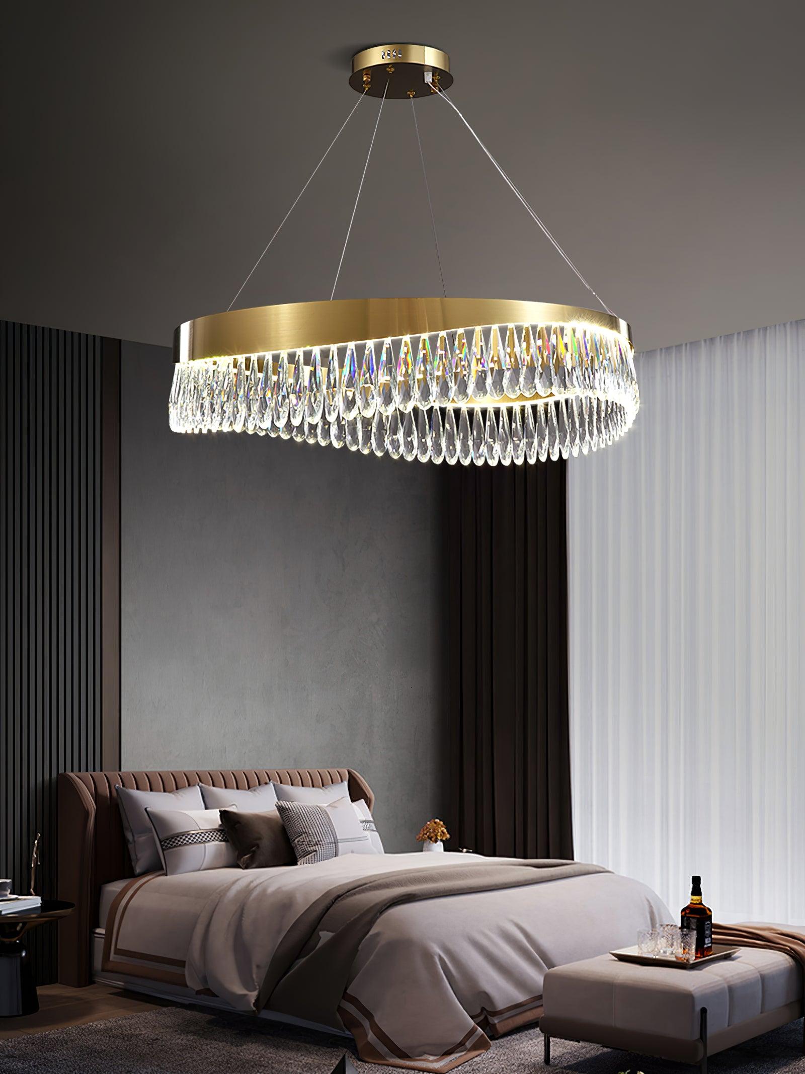 Lustra Chandelier Crystal Ring LED Polished - Letslighting