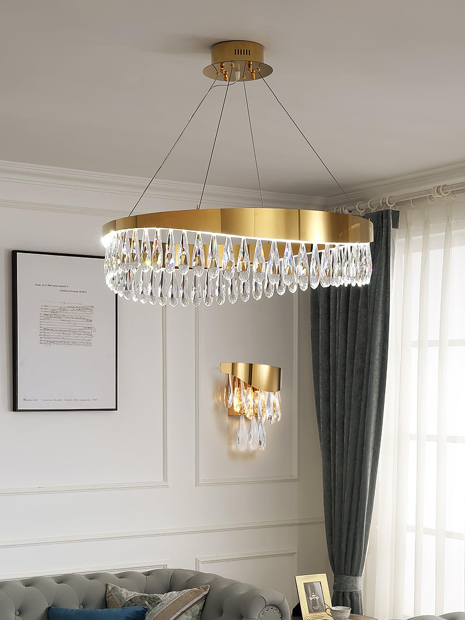 Lustra Chandelier Crystal Ring LED Polished - Letslighting