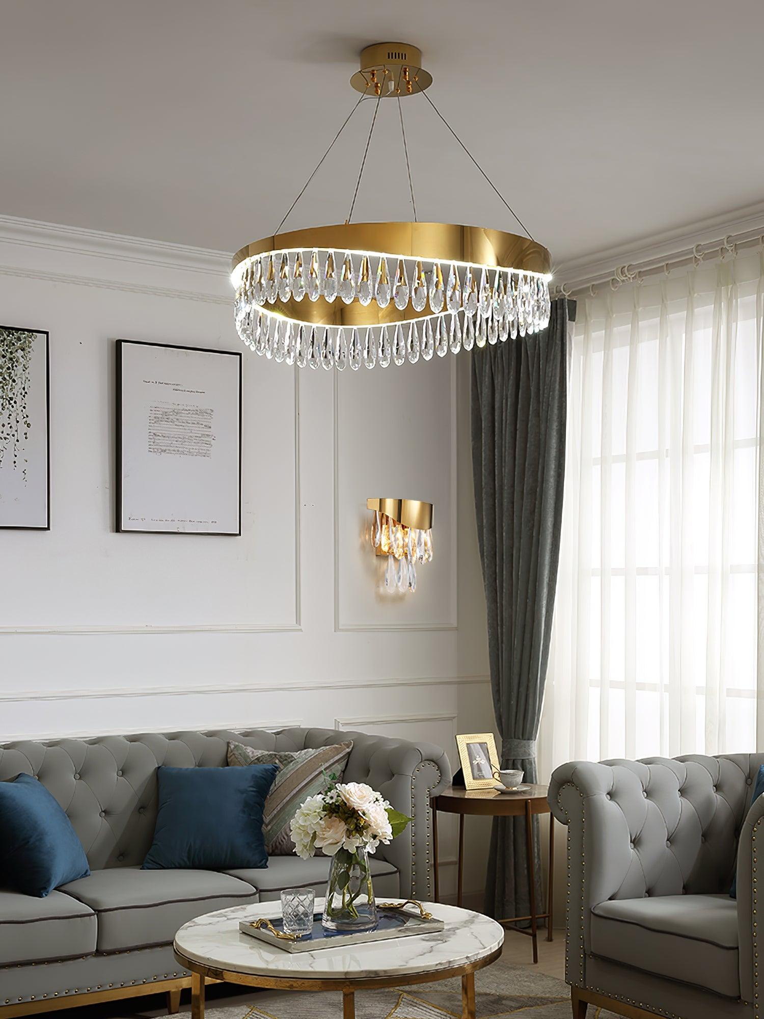 Lustra Chandelier Crystal Ring LED Polished - Letslighting