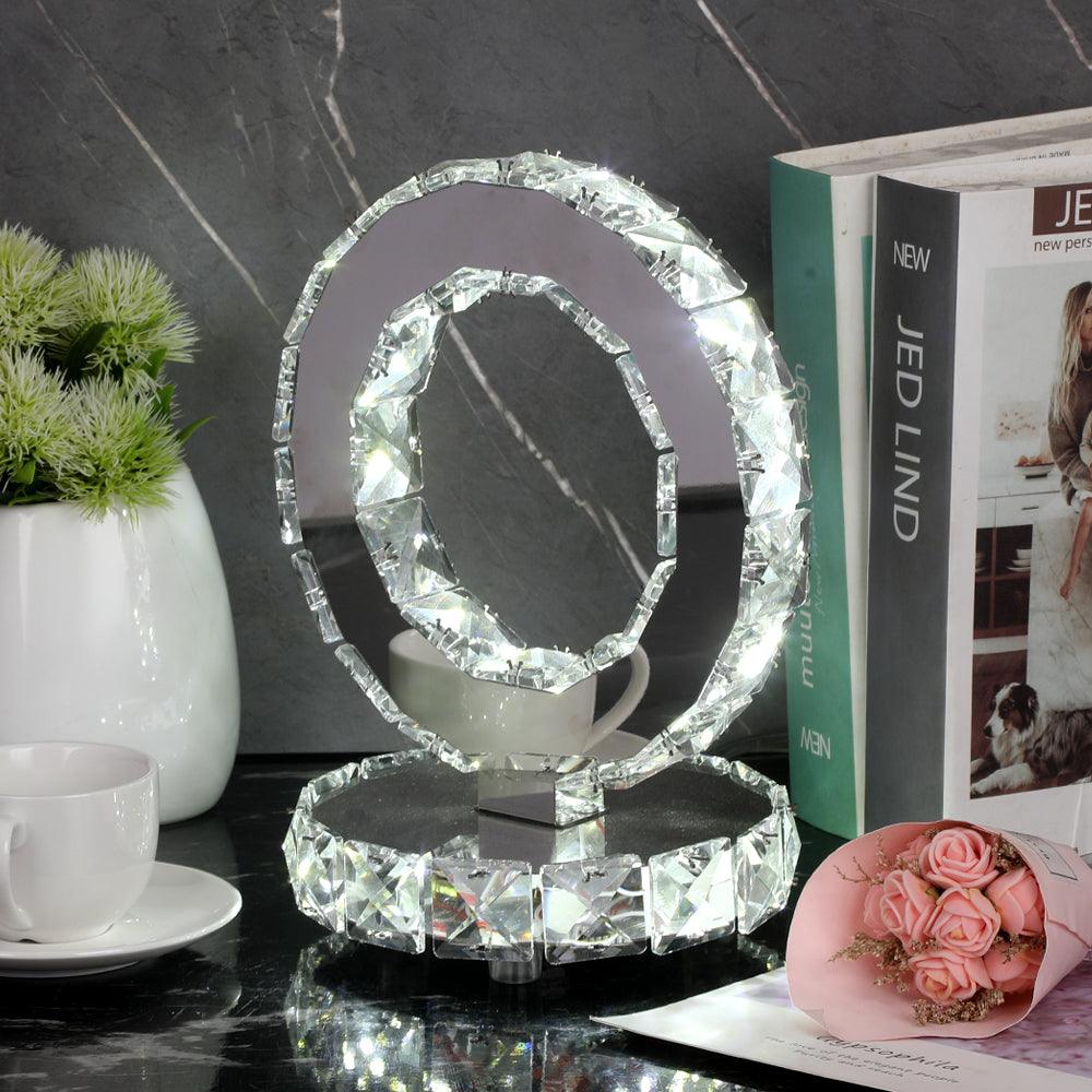 Oriana Crystal Rings Table Lamp - Letslighting