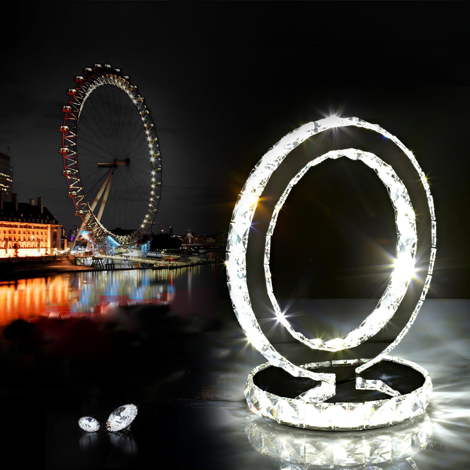 Oriana Crystal Rings Table Lamp - Letslighting