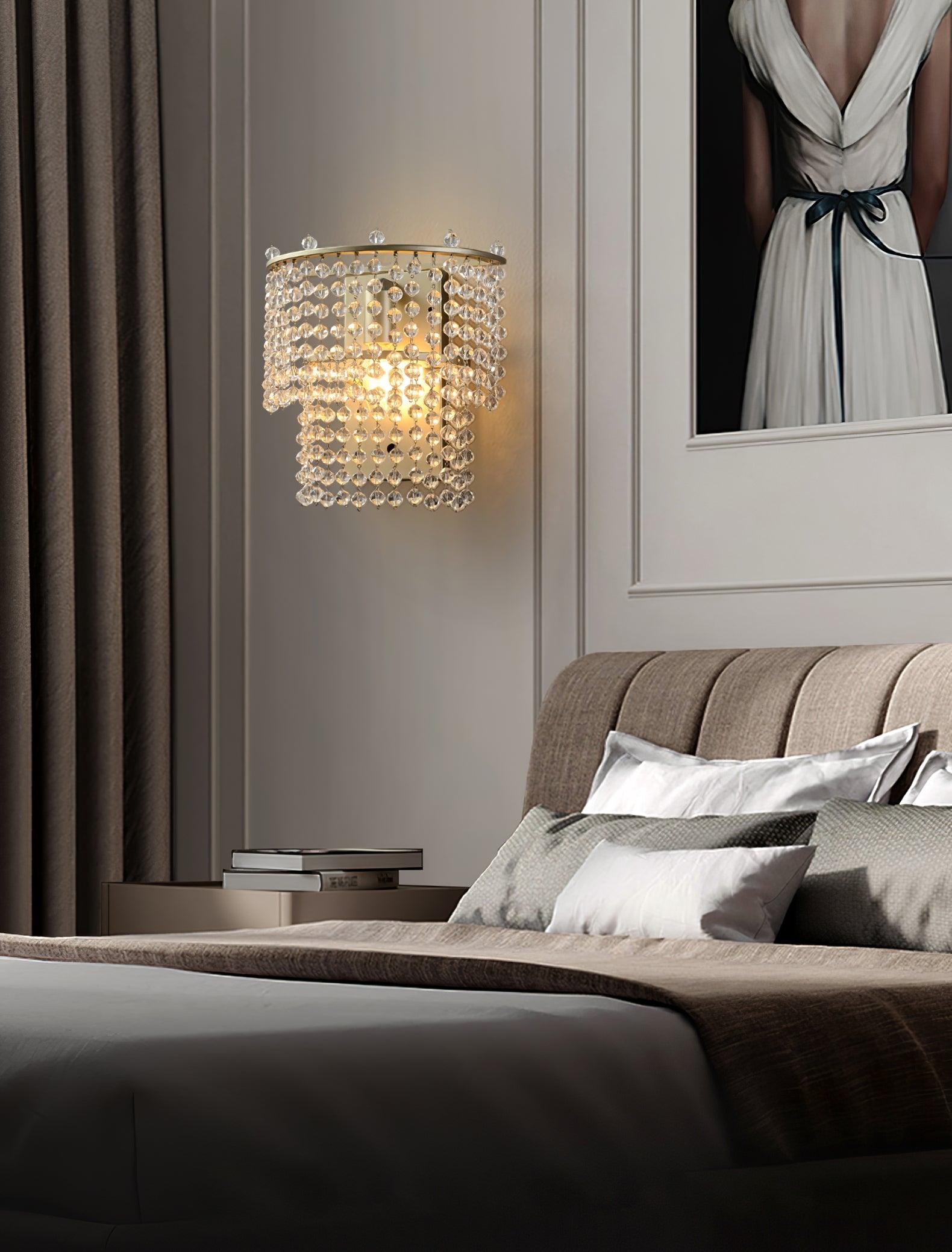 Aurora Crystal Waterfall Wall Light - Letslighting