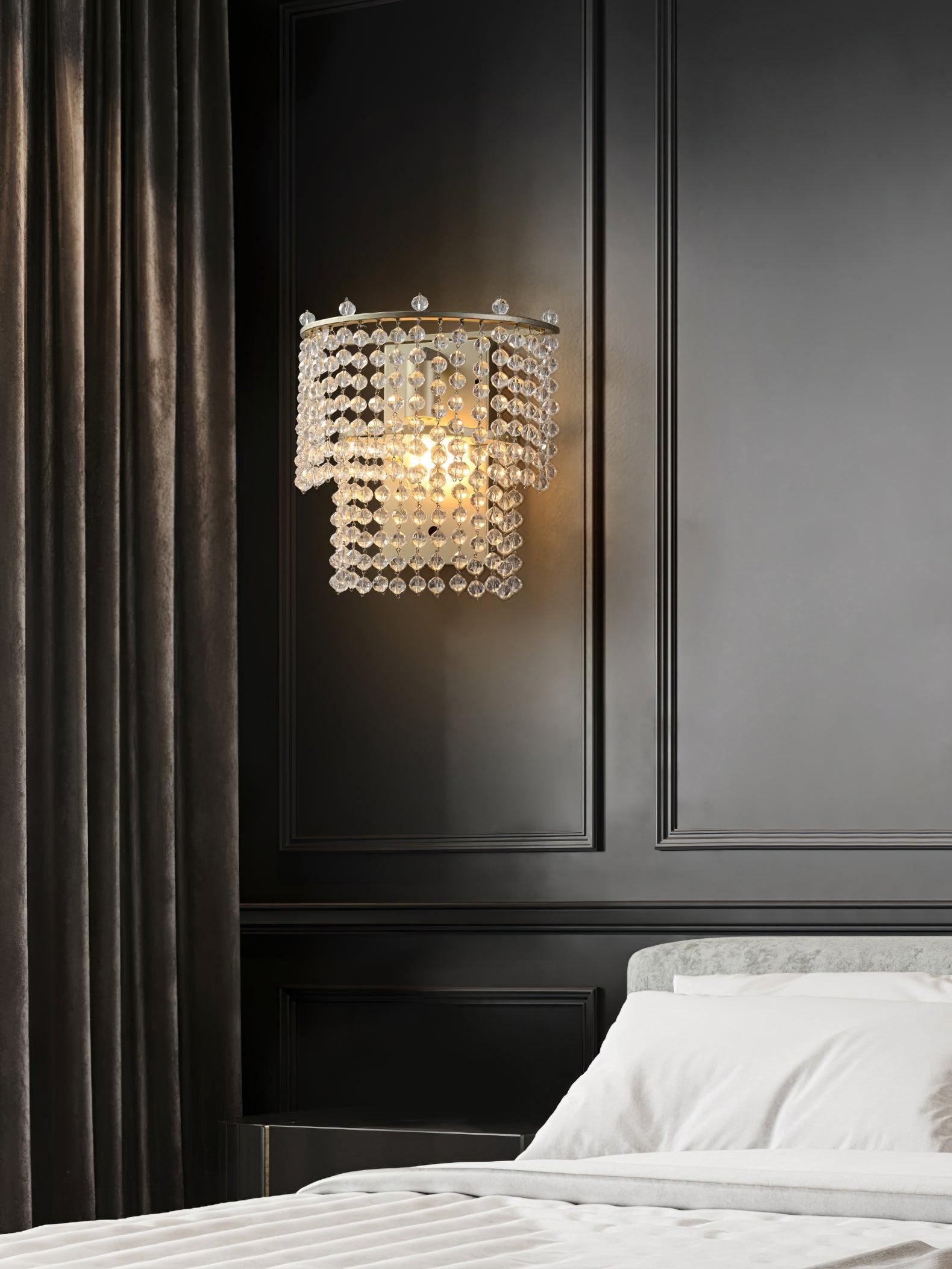 Aurora Crystal Waterfall Wall Light - Letslighting