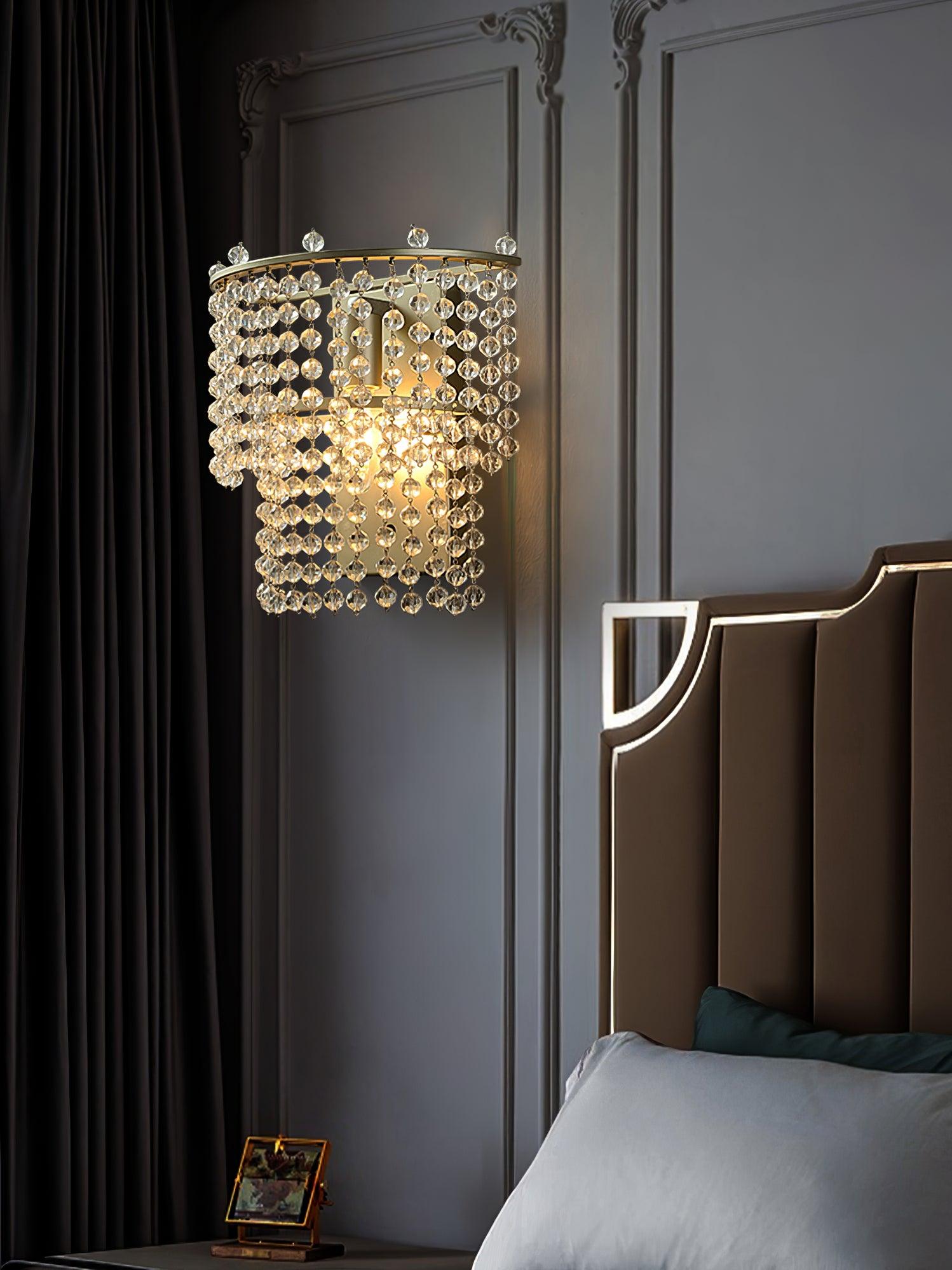 Aurora Crystal Waterfall Wall Light - Letslighting
