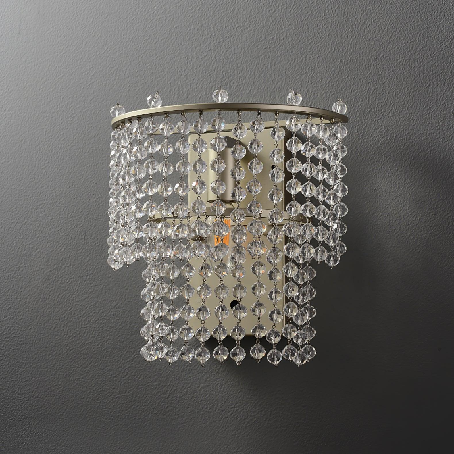 Aurora Crystal Waterfall Wall Light - Letslighting
