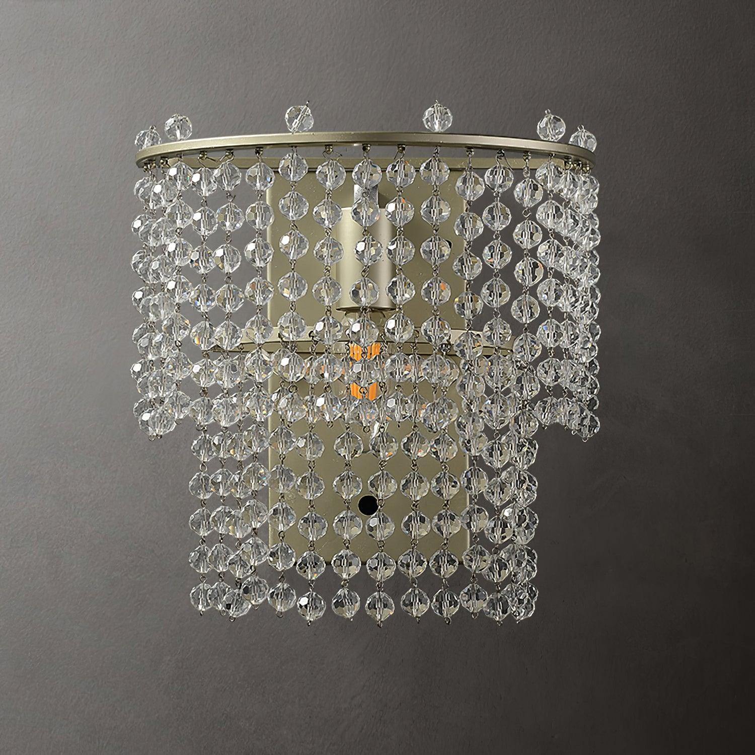 Aurora Crystal Waterfall Wall Light - Letslighting