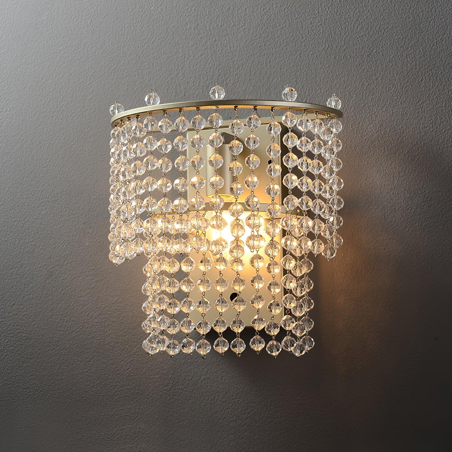 Aurora Crystal Waterfall Wall Light - Letslighting