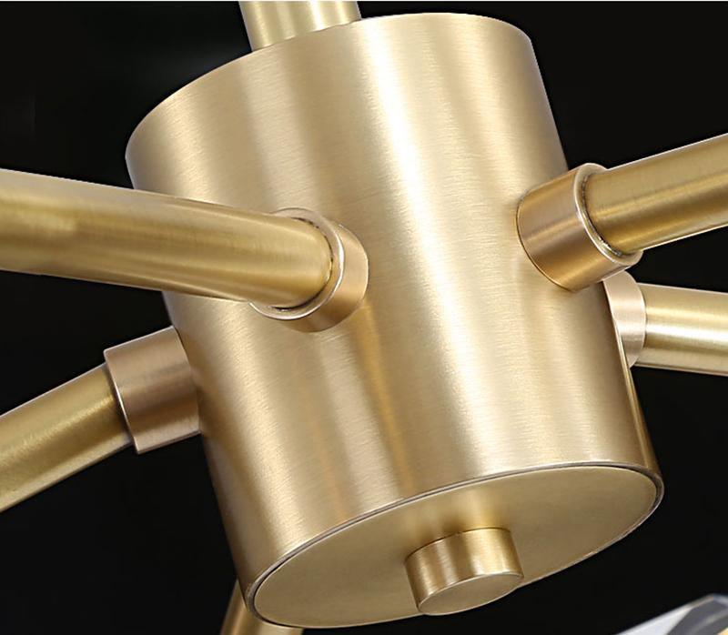 Lustra Pendant Lamp Crystal Ball Brass Cluster - Letslighting
