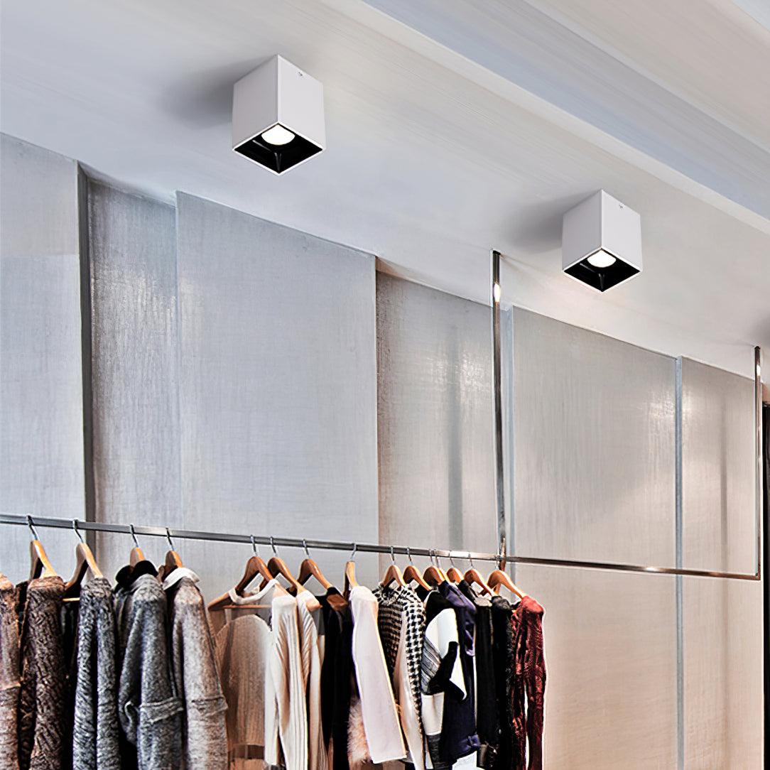 Lustra Ceiling Light Cube Square Black Spotlight - Letslighting