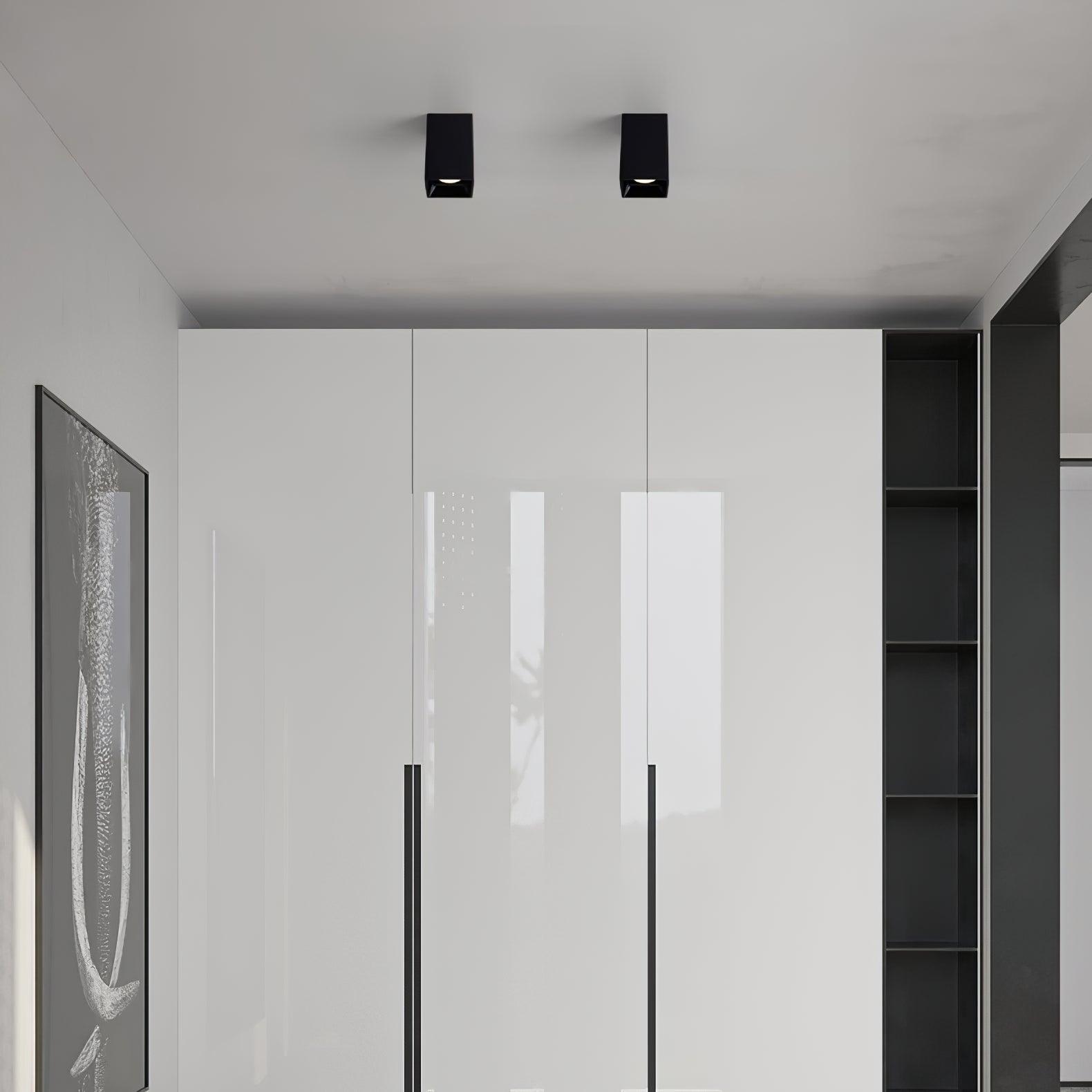 Lustra Ceiling Light Cube Square Black Spotlight - Letslighting