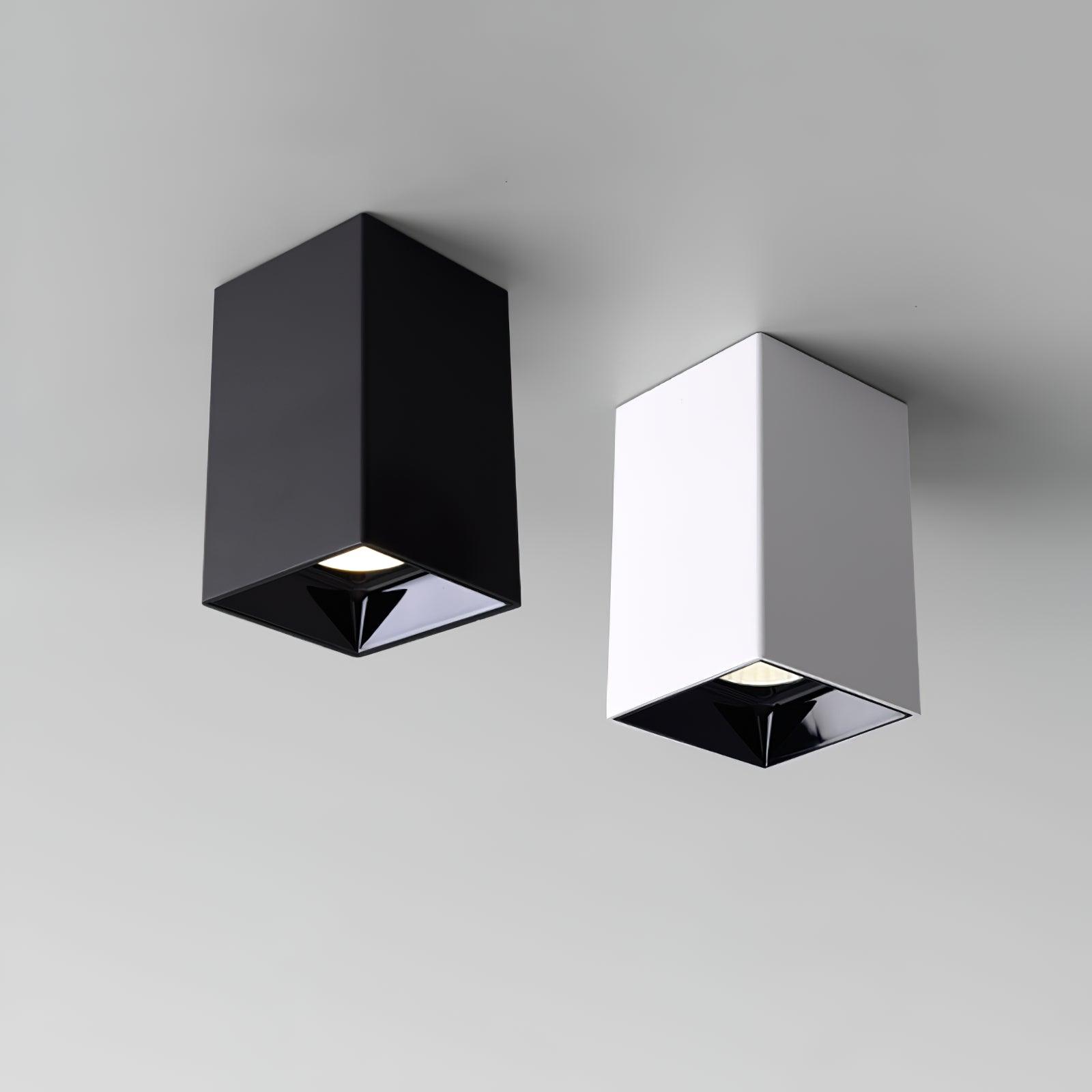 Lustra Ceiling Light Cube Square Black Spotlight - Letslighting