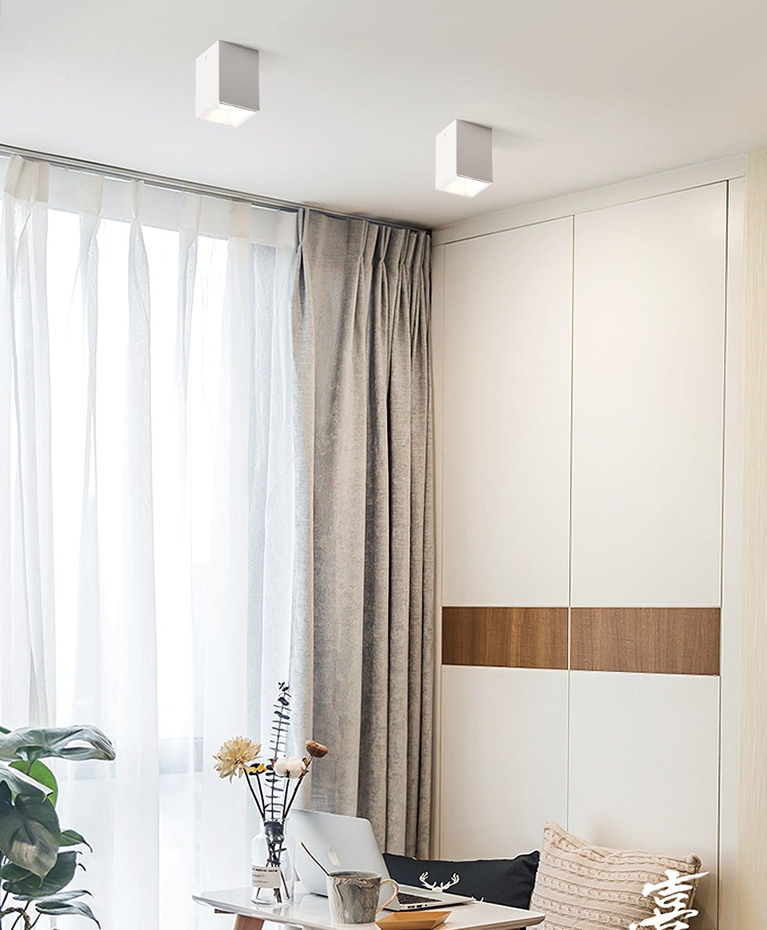 Lustra Ceiling Light Cube Square Black Spotlight - Letslighting