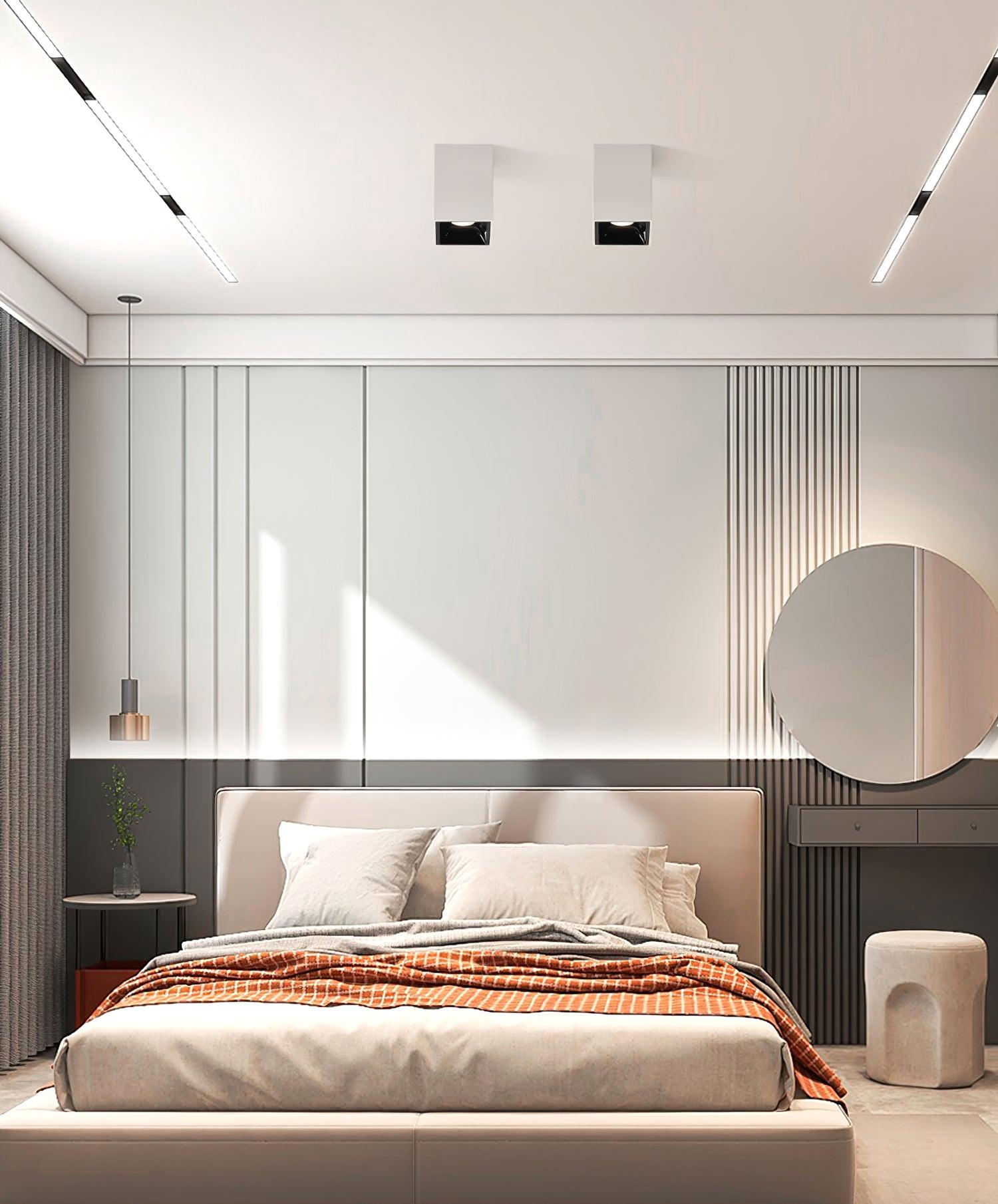 Lustra Ceiling Light Cube Square Black Spotlight - Letslighting