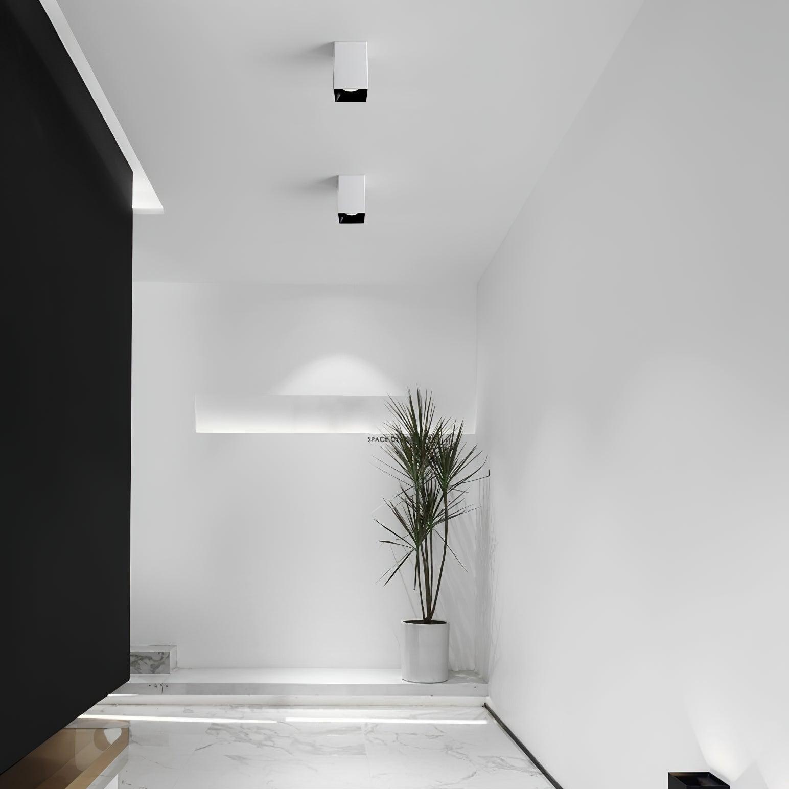 Lustra Ceiling Light Cube Square Black Spotlight - Letslighting