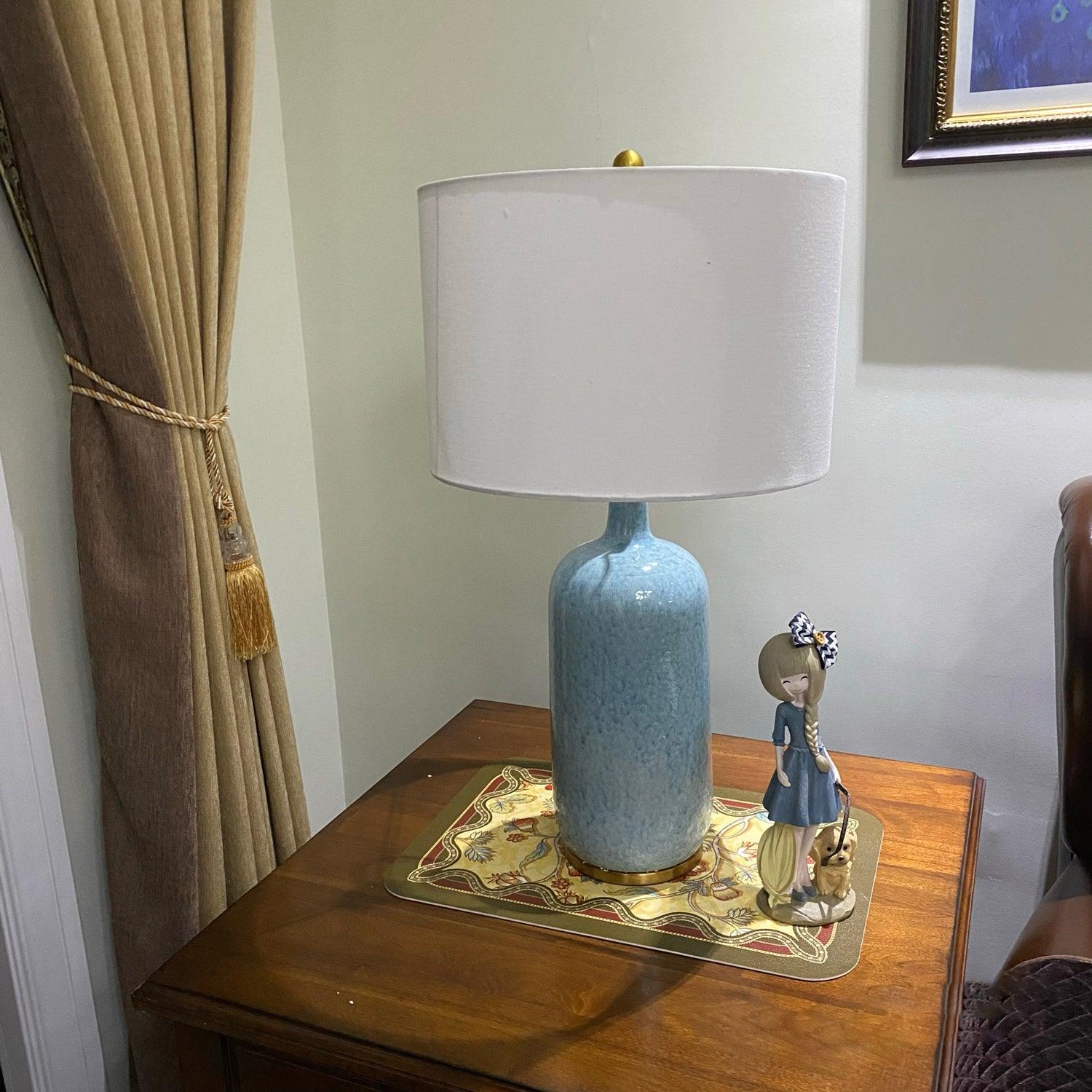 Vintare Fabric Ceramics Table Lamp - Letslighting