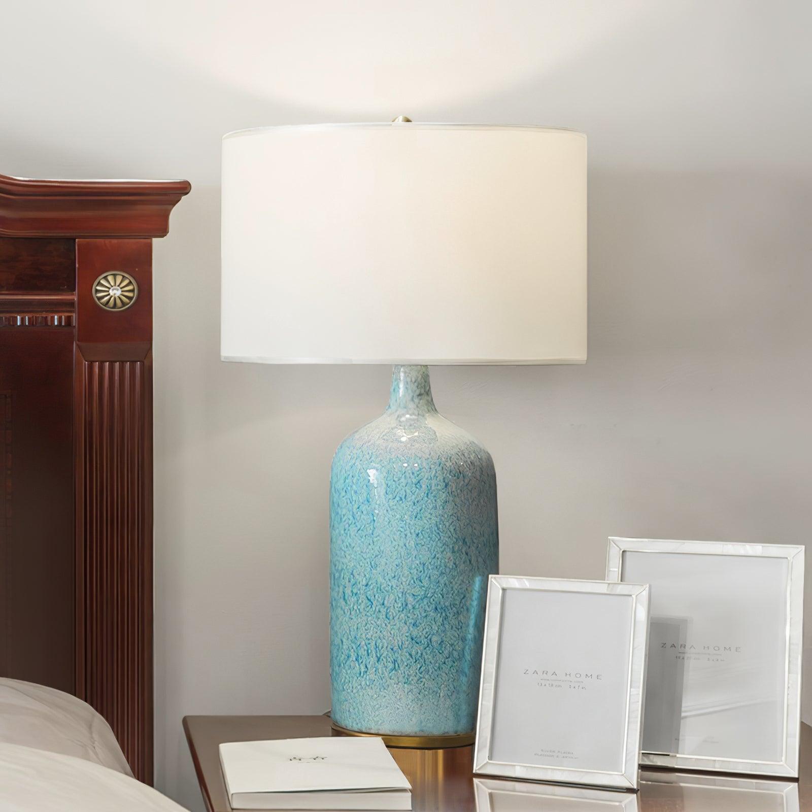 Vintare Fabric Ceramics Table Lamp - Letslighting