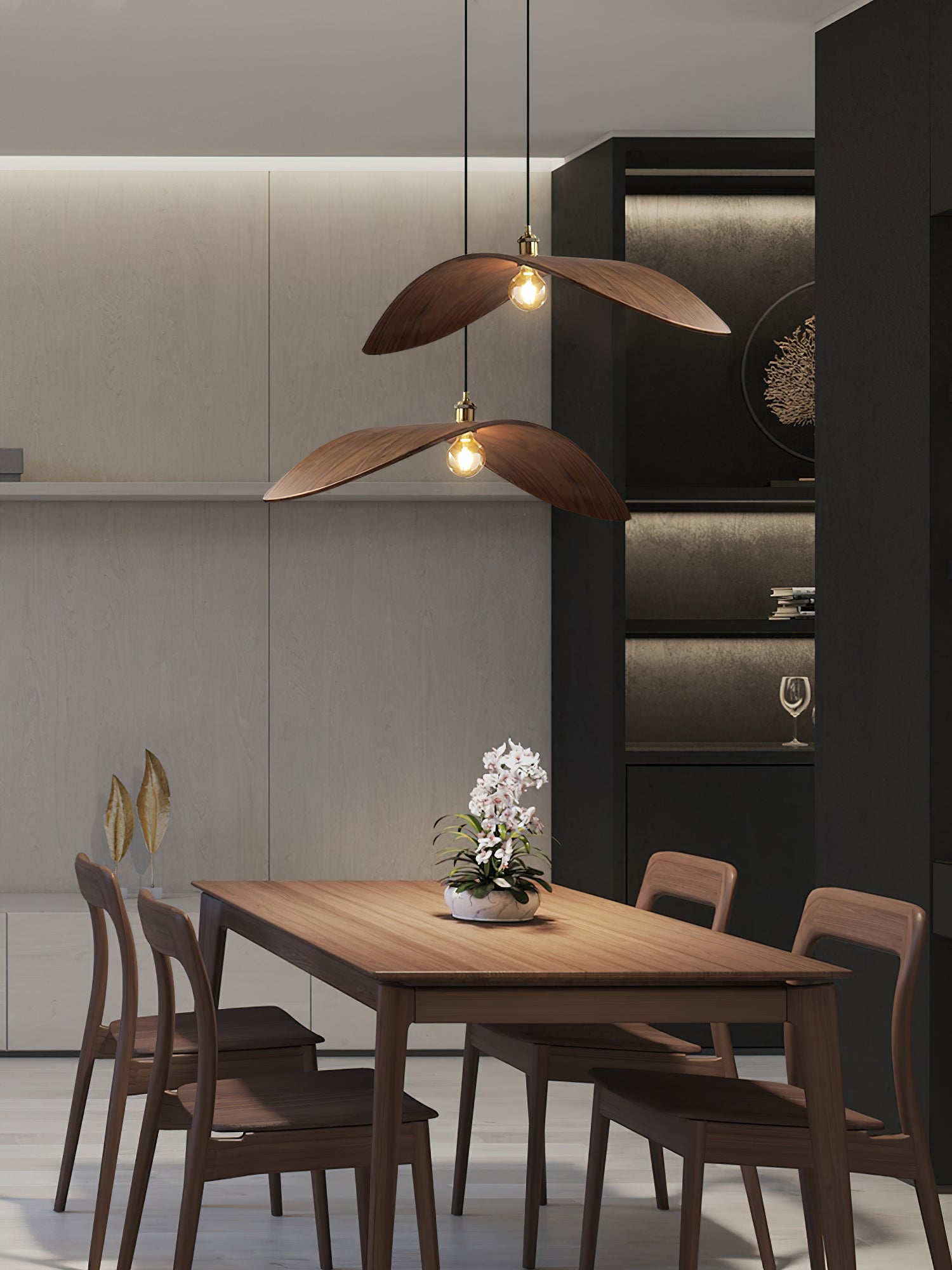 Lymiror Nordic Art Wooden Pendant Lamp - Letslighting