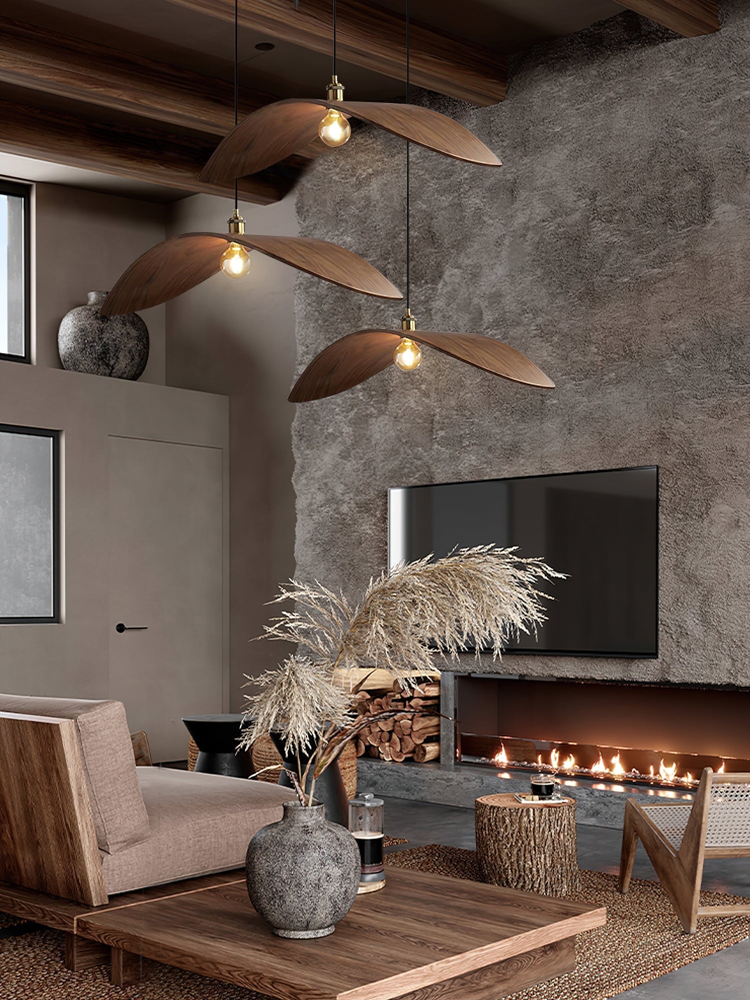 Lymiror Nordic Art Wooden Pendant Lamp - Letslighting