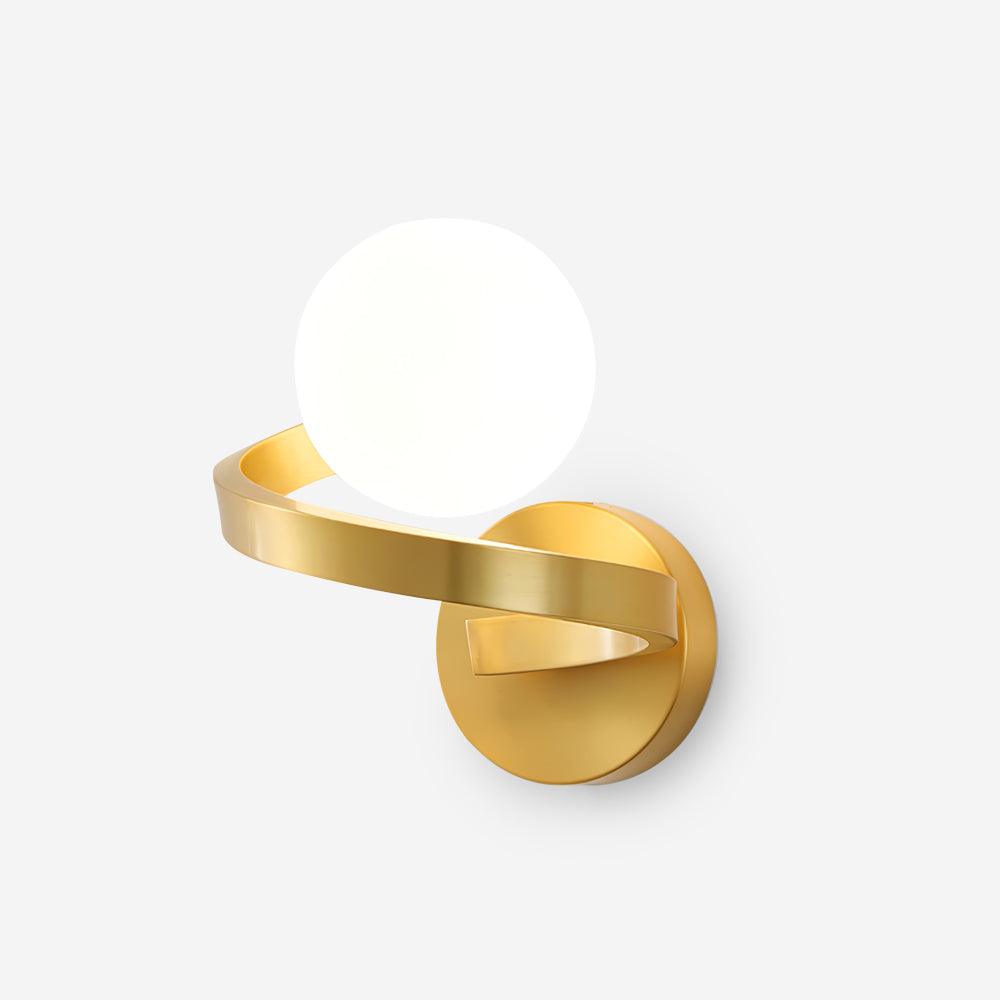 Curved Wall Lamp Brass Spiral - Letslighting