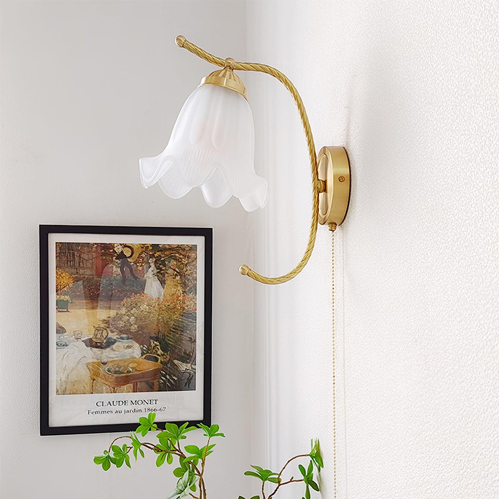 Lustra Wall Sconce Brass Gooseneck Glass - Letslighting