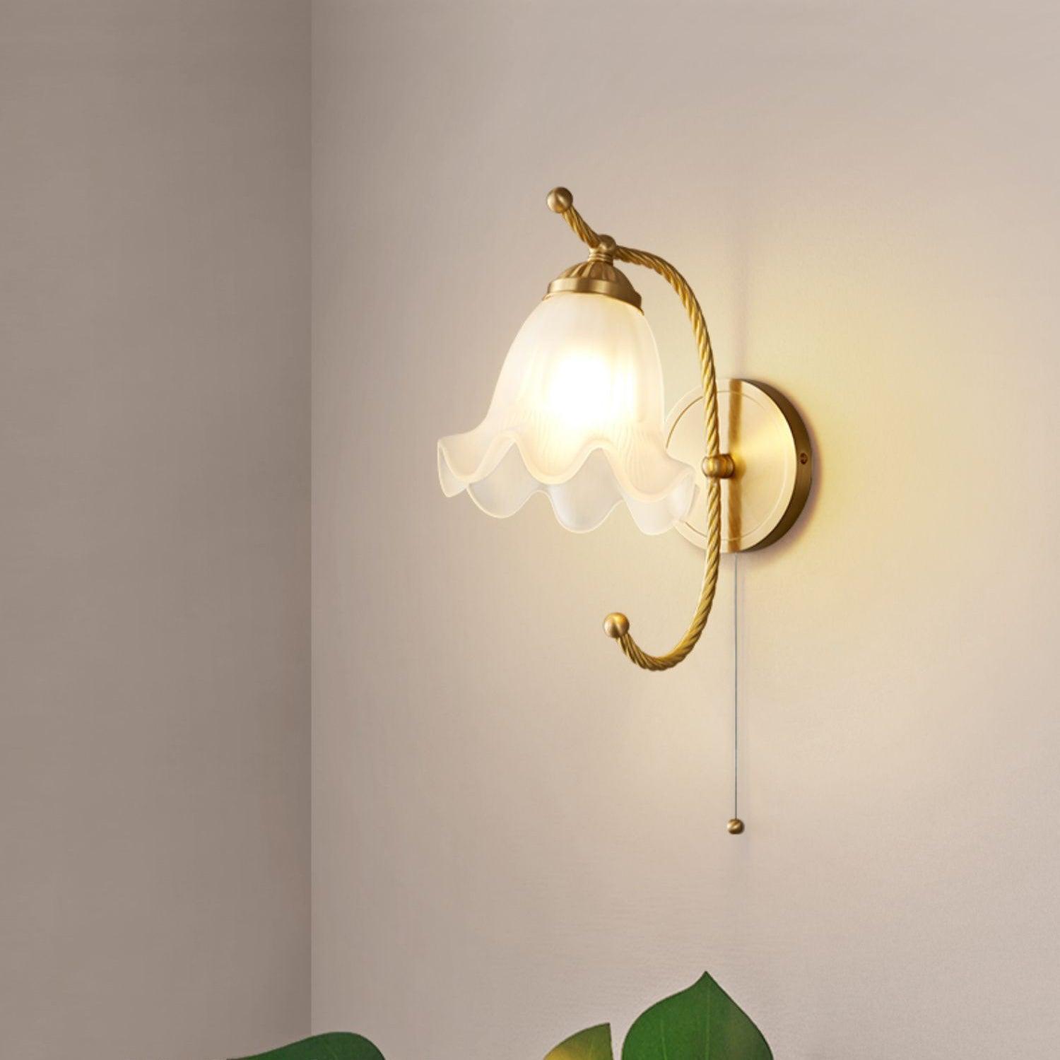 Lustra Wall Sconce Brass Gooseneck Glass - Letslighting