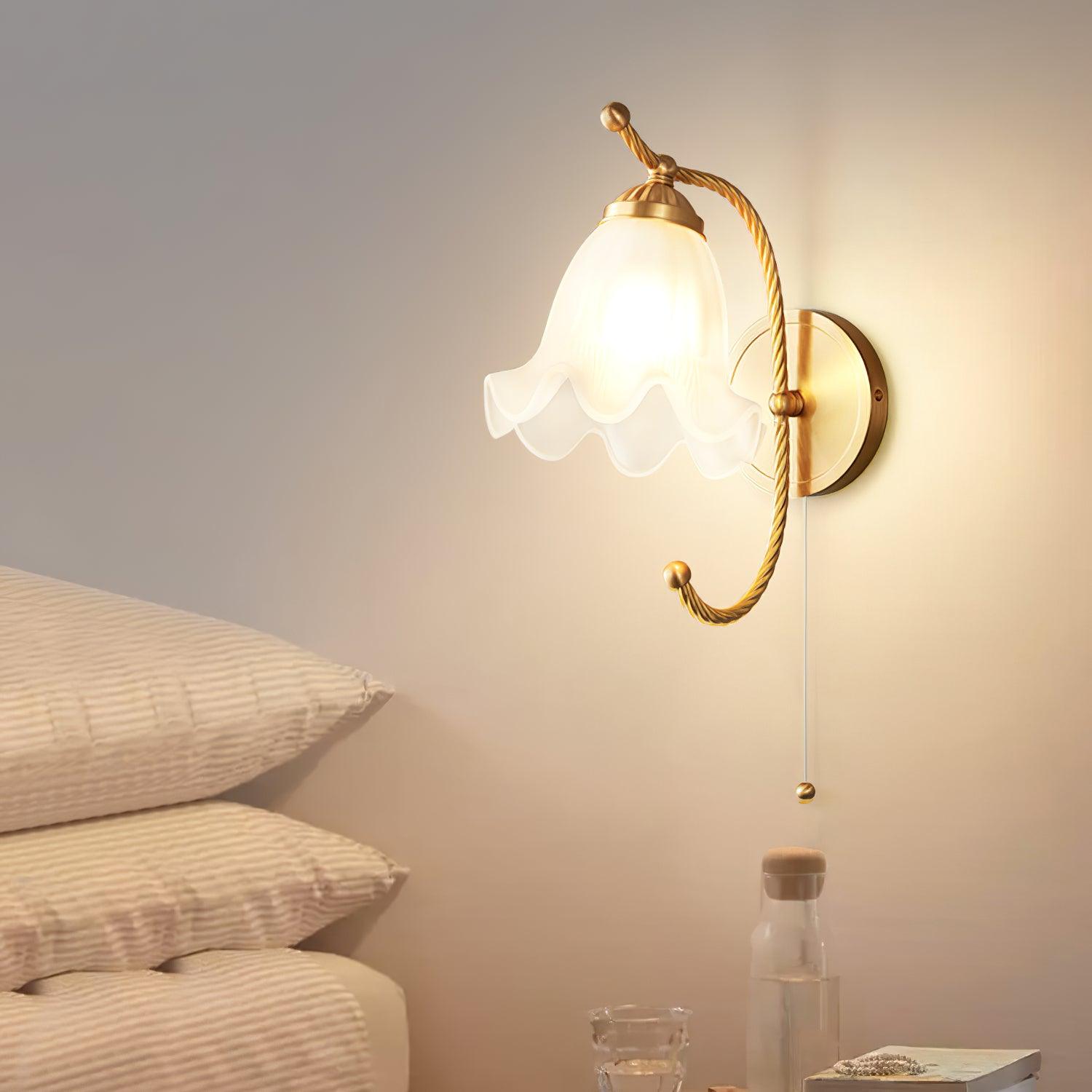Lustra Wall Sconce Brass Gooseneck Glass - Letslighting